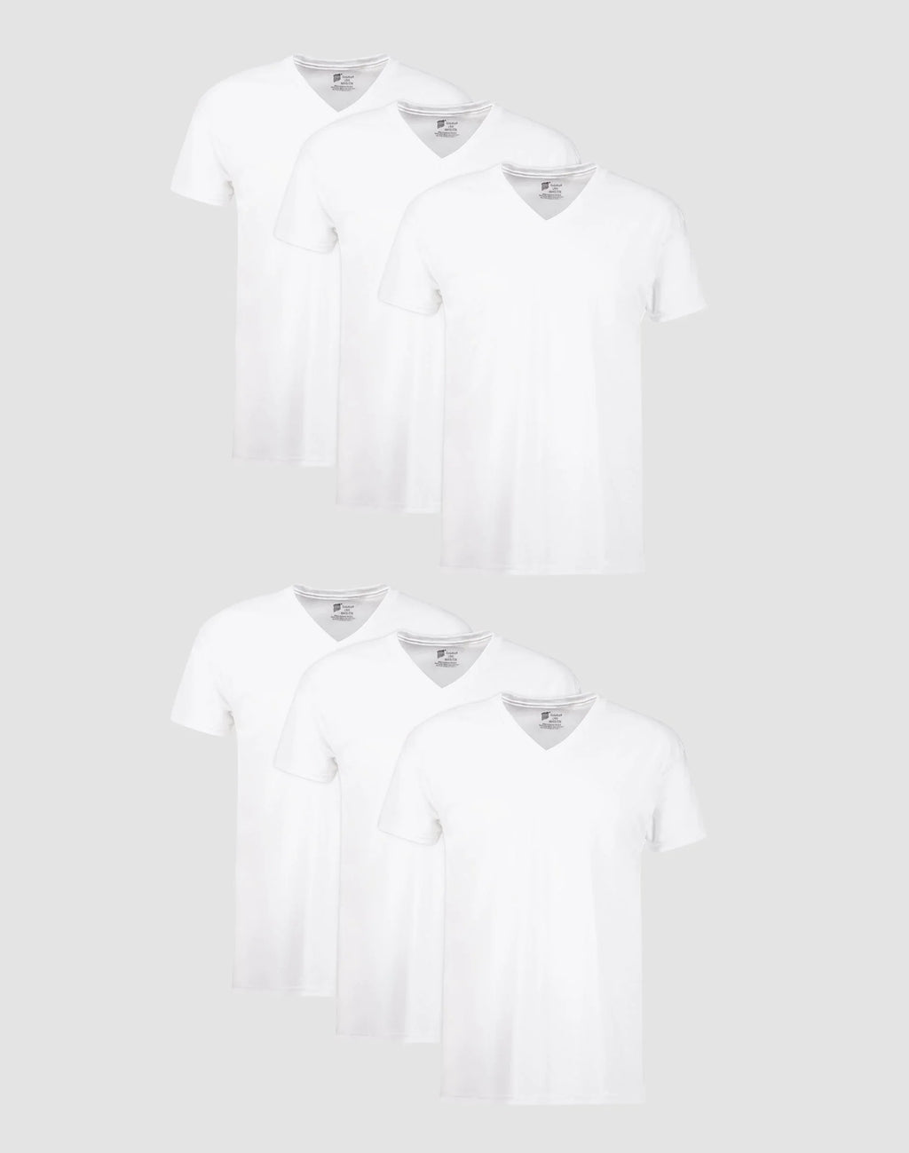 Hanes Men's Undershirt Pack, V-Neck, Moisture-Wicking Cotton with Odor Control, 6-Pack