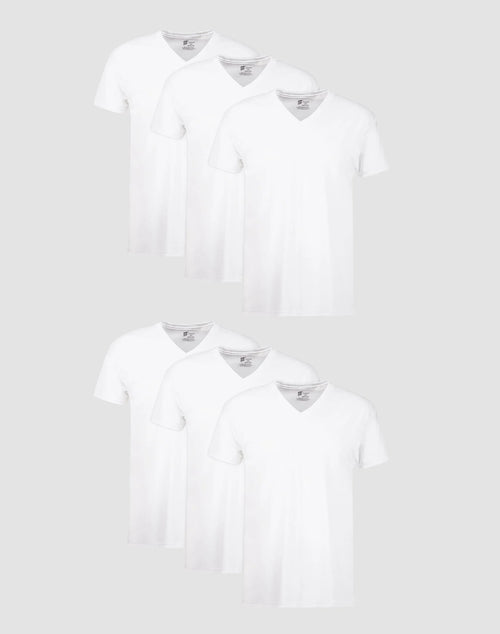 Hanes Men's Undershirt Pack, V-Neck, Moisture-Wicking Cotton with Odor Control, 6-Pack