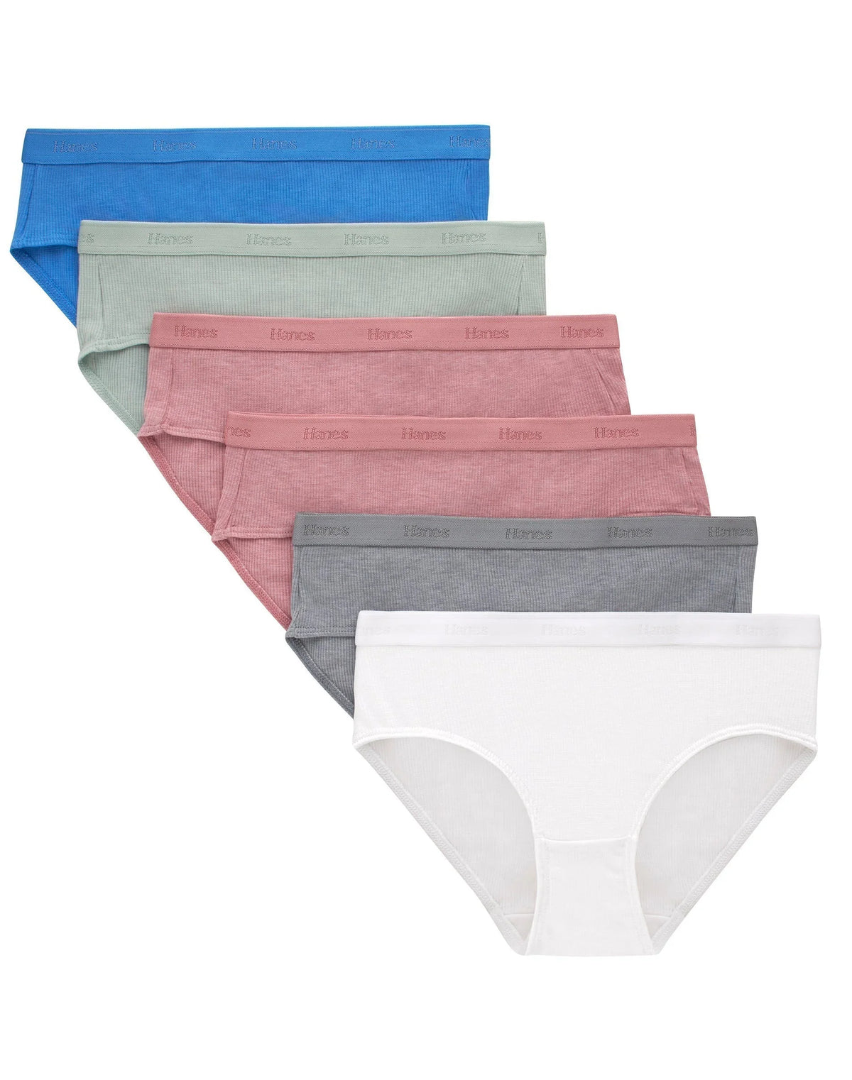 Hanes Originals Ultimate SuperSoft Girls' Underwear Hipsters, 6-Pack, Moisture-Wicking Main image