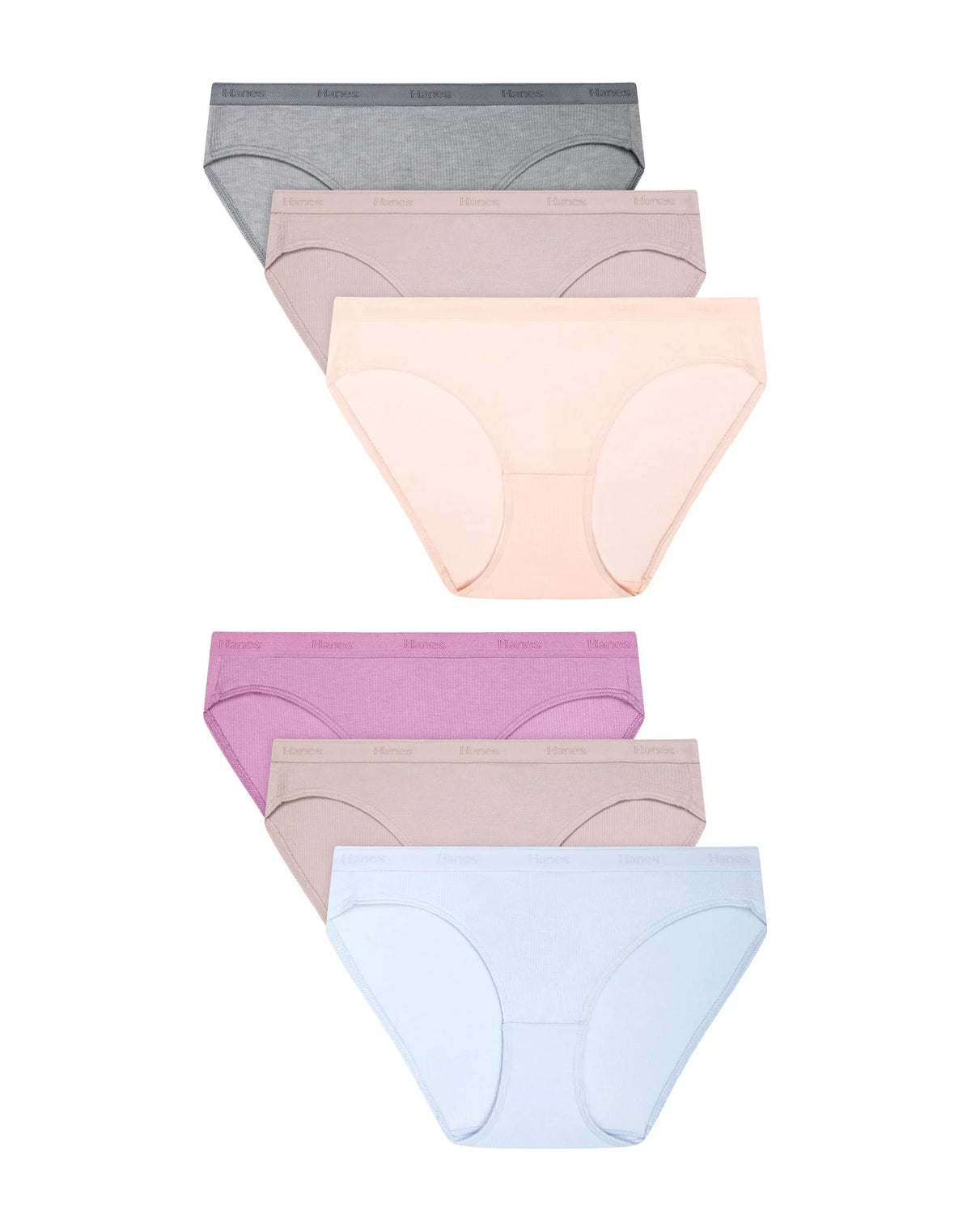 Hanes Girls' Underwear Bikini Pack, 6-Pack, Comfort Flex, Moisture-Wicking Main image
