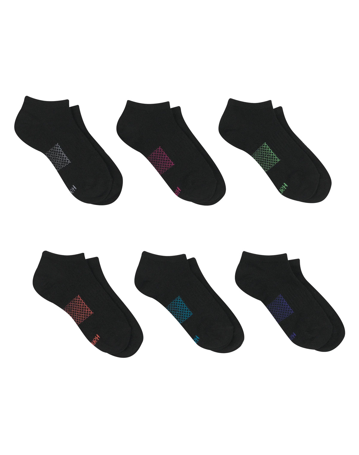 Hanes Women's Lightweight Performance No Show Socks, 6-Pairs