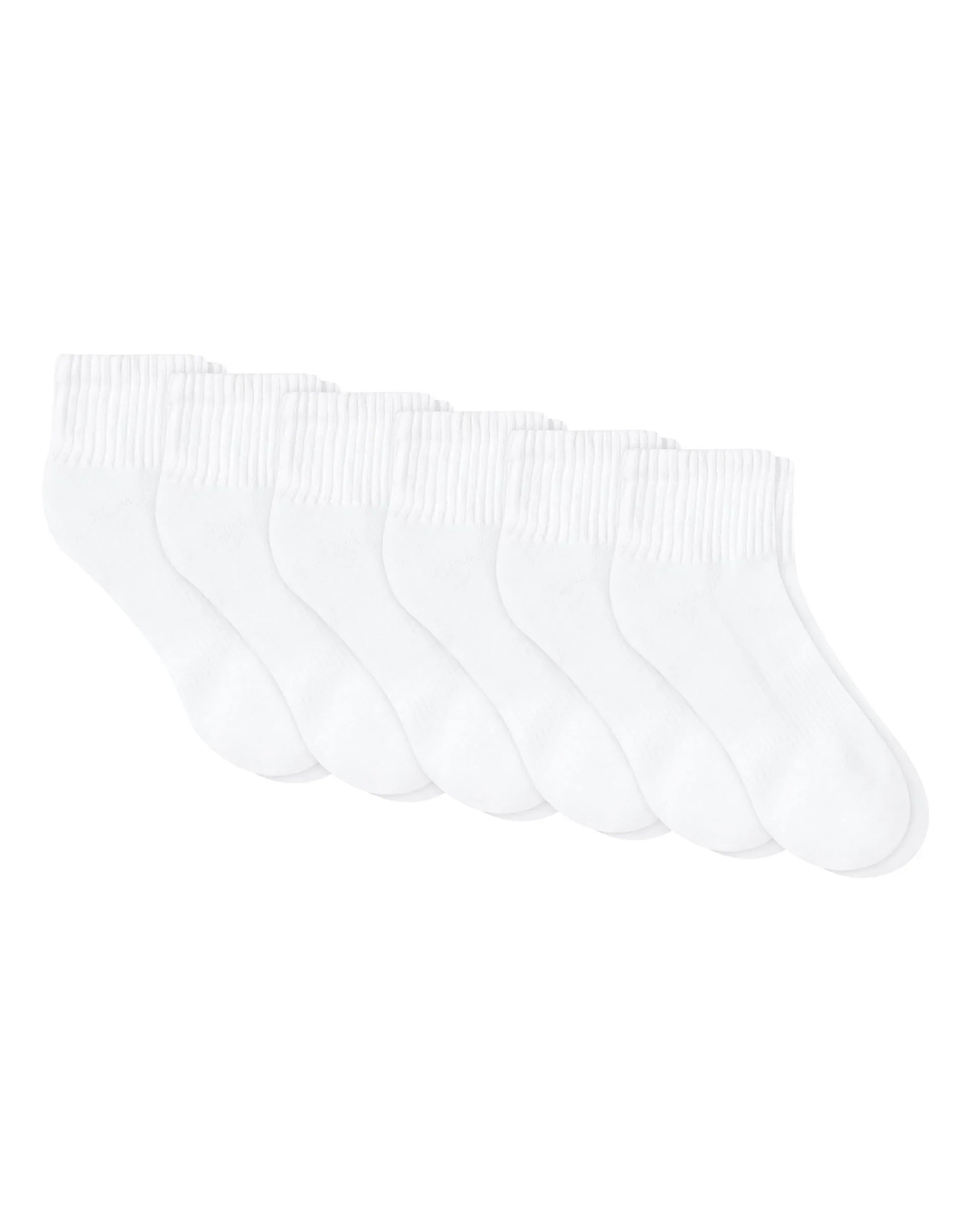 Hanes Unisex Plain White Socks Pack, 6 Pairs, Ankle Socks Secondary image