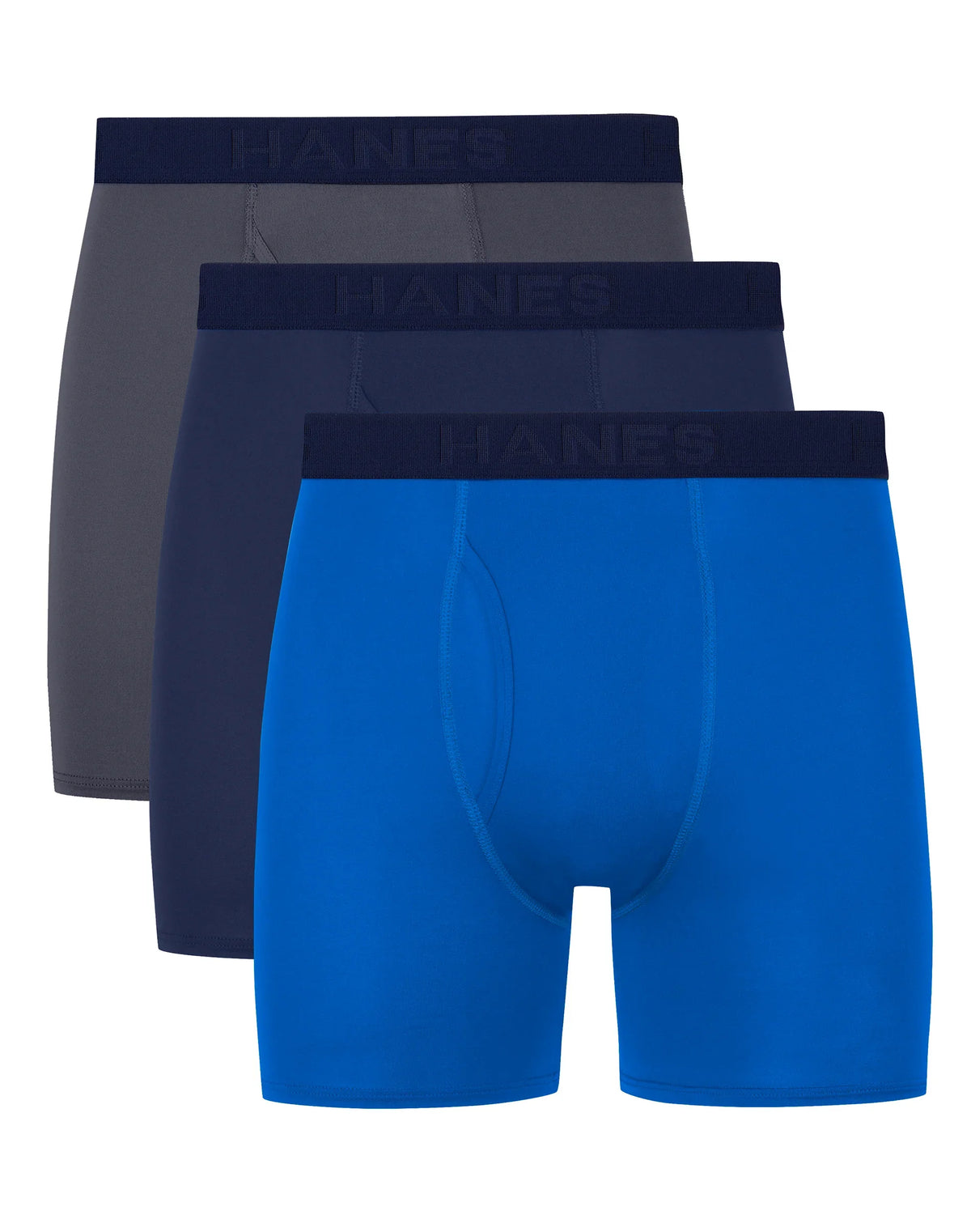 Hanes Ultimate® Comfort Sport Men's Underwear Boxer Briefs Pack – 3-Pack – X-Temp® – Moisture-Wicking Performance Main image