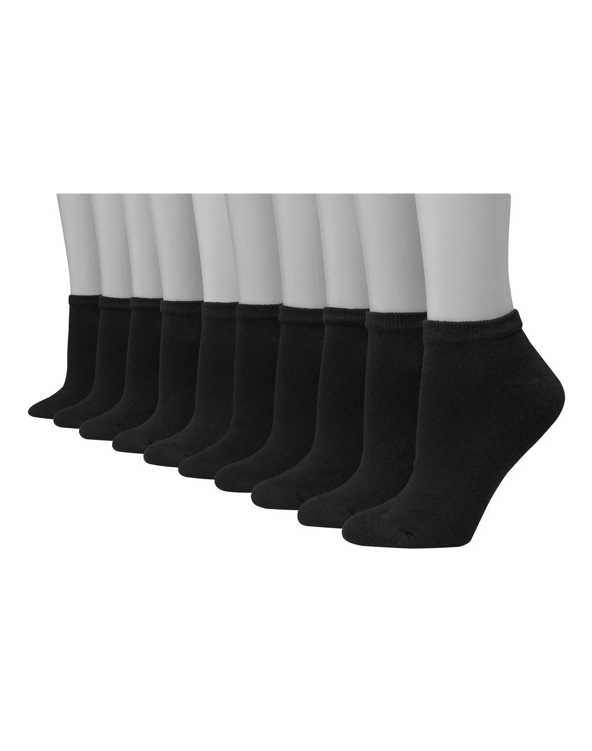 Hanes Women's Athletic Low Cut Socks, Full Sole Cushion, 10-Pairs