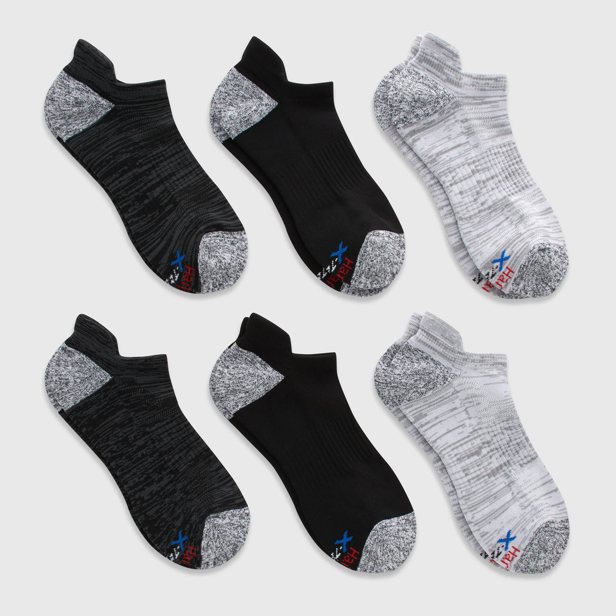 Hanes Moves Men's Heel Shield Socks Pack, 6-Pack, Moisture-WickingAthletic Socks