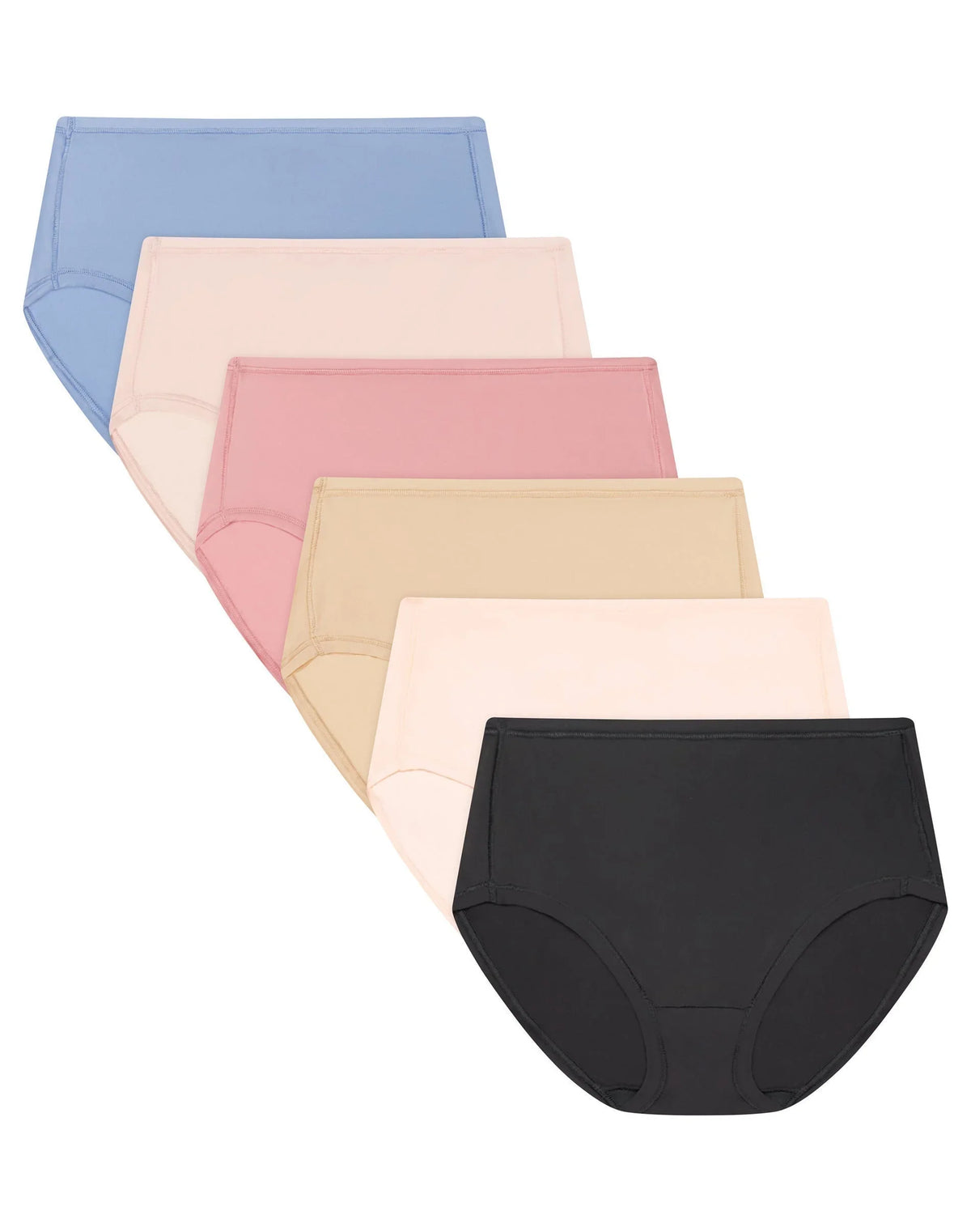 Hanes Women's Super Stretch Microfiber Modern Brief Underwear, Comfort Flex Fit, 6-Pack
