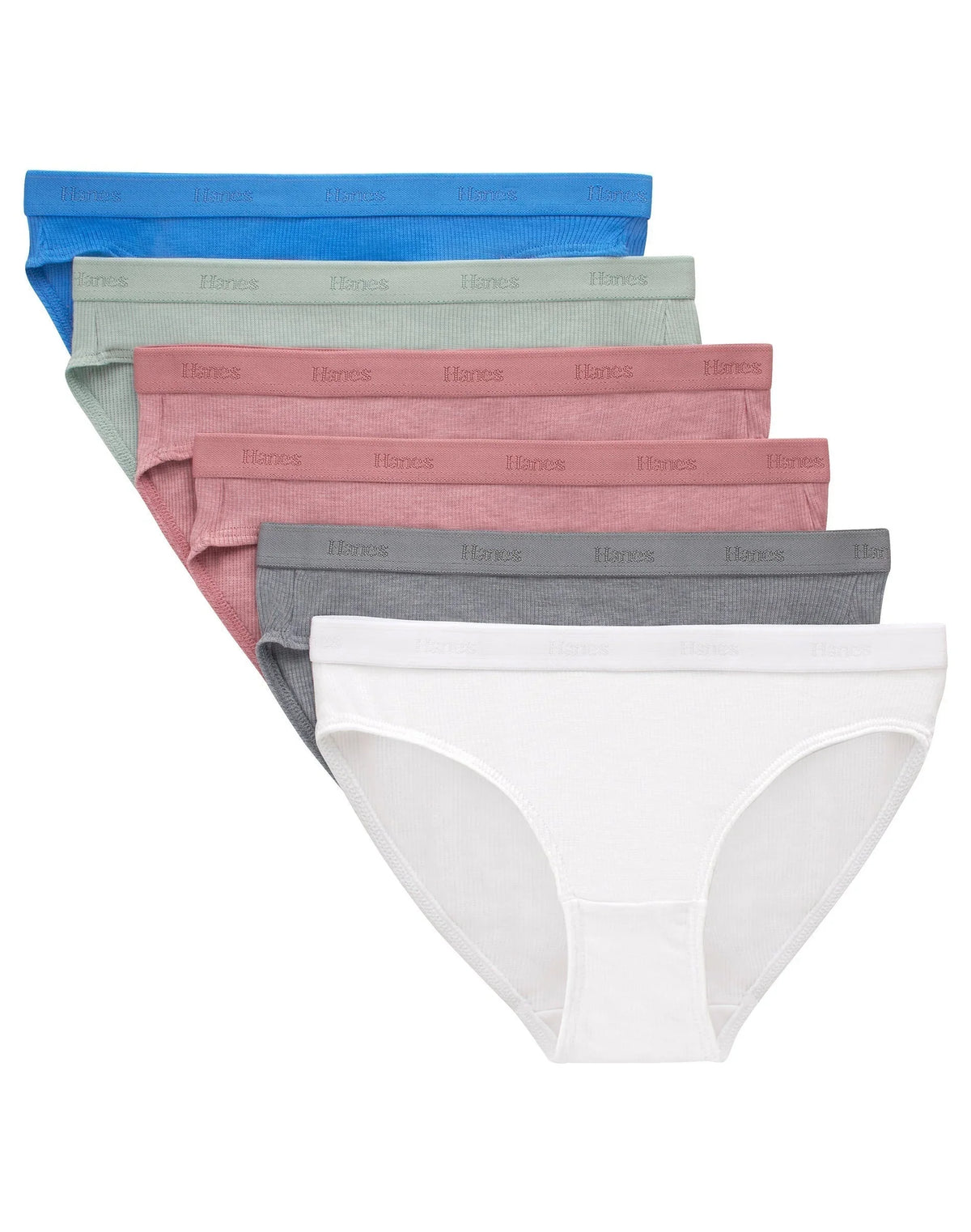 Hanes Originals Ultimate SuperSoft Girls' Bikini Underwear, 6-Pack Main image