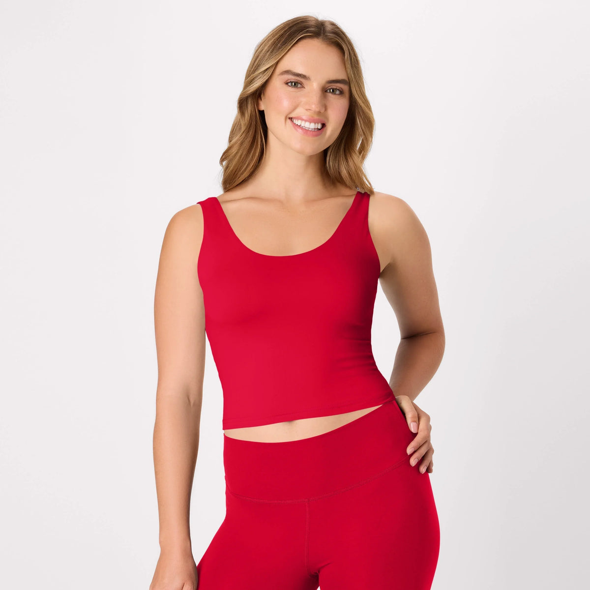 Hanes CoolDRI Women's Crop Tank with Built-in Shelf Bra, 3-Pack Main image