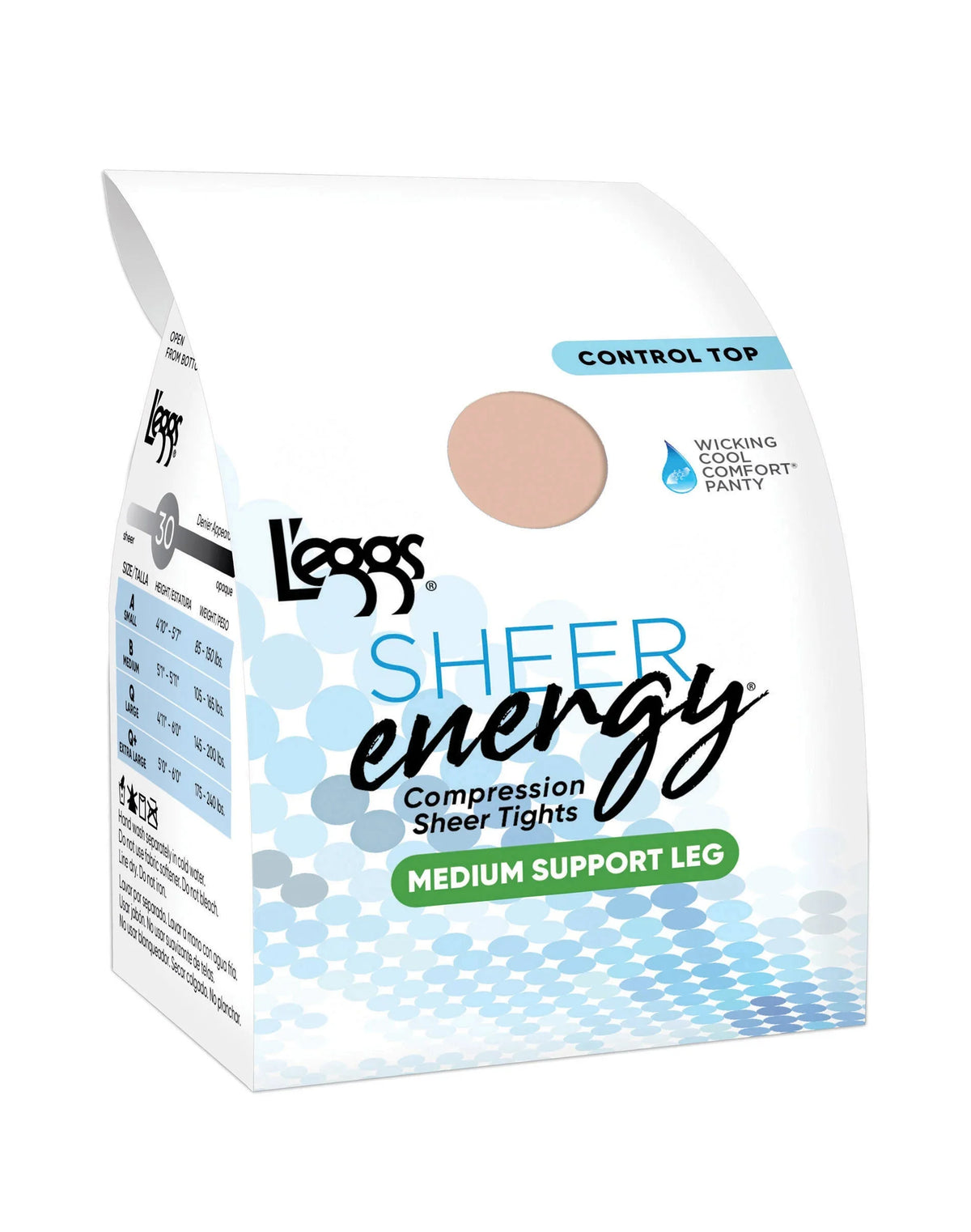L'eggs Sheer Energy Medium Support Compression Tights, Sheer Toe Main image