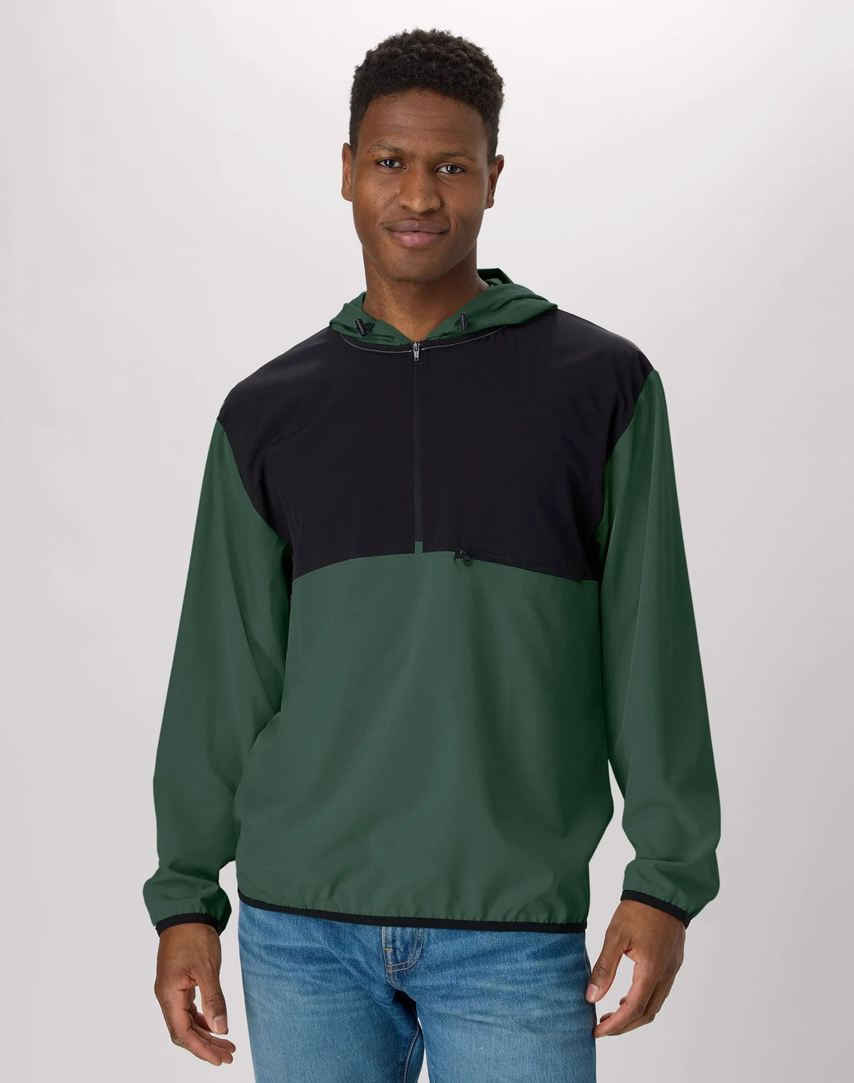Hanes Moves Men's Packable Rain Jacket, Water Resistant Coat Main image