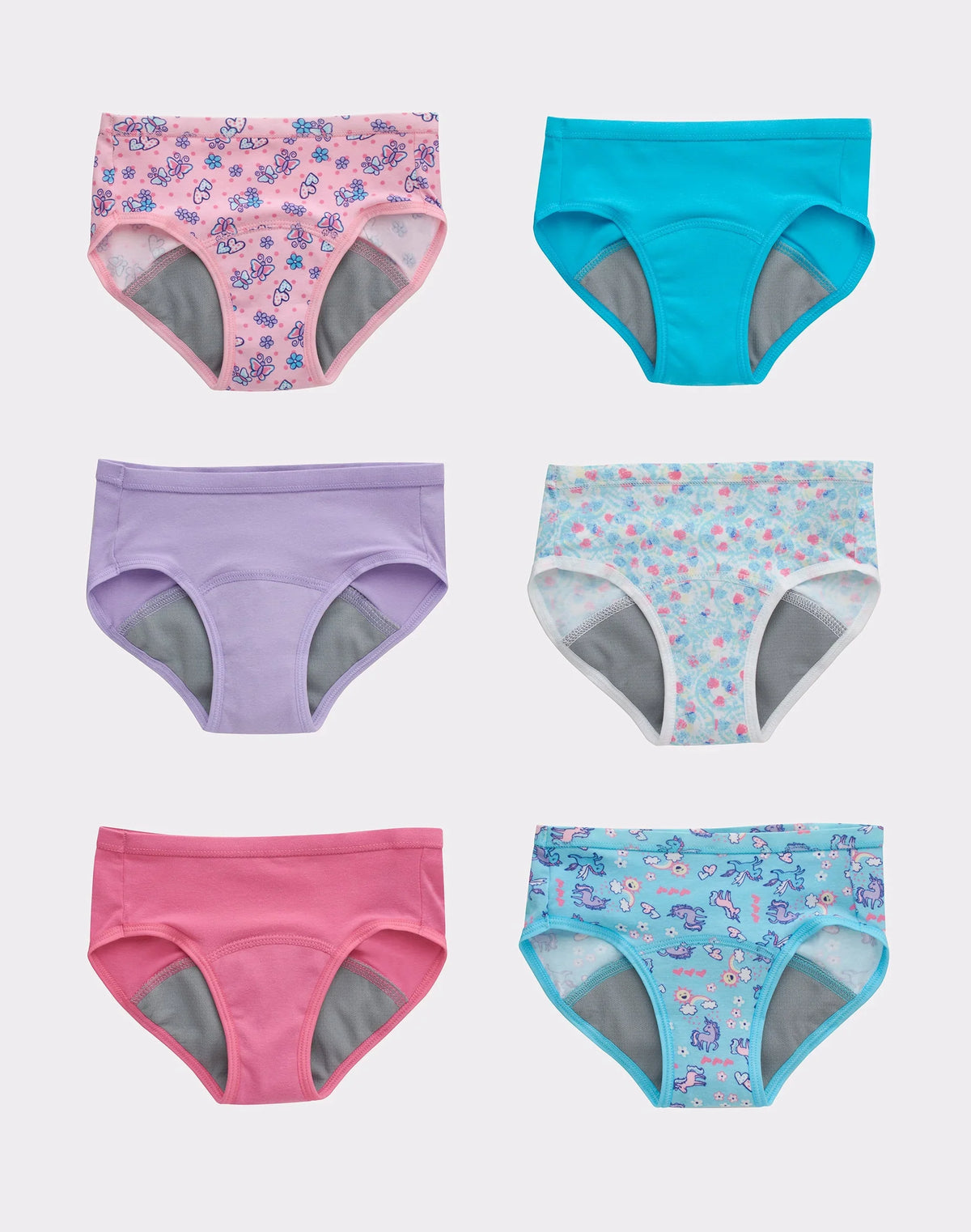 Hanes Toddler Girls' Potty Trainer Brief Underwear, 6-Pack Main image