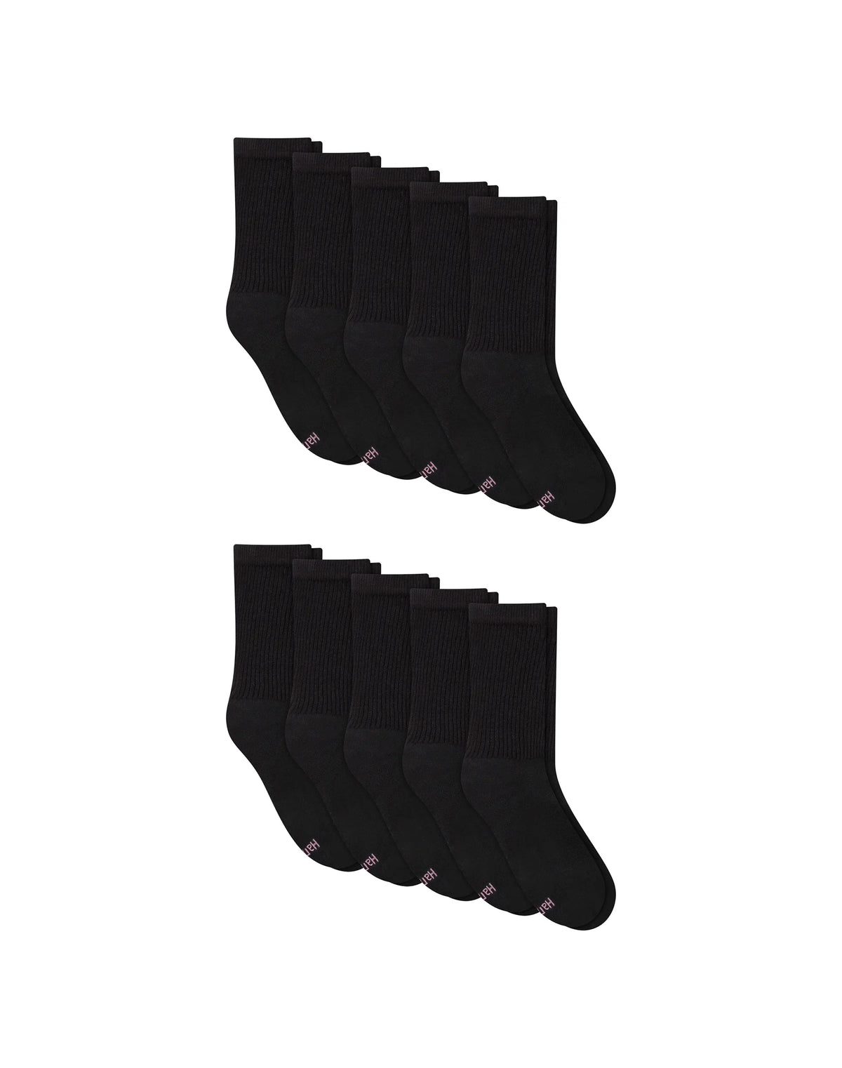 Hanes Women's Athletic Crew Socks, Full Sole Cushion, 10-Pairs Main image