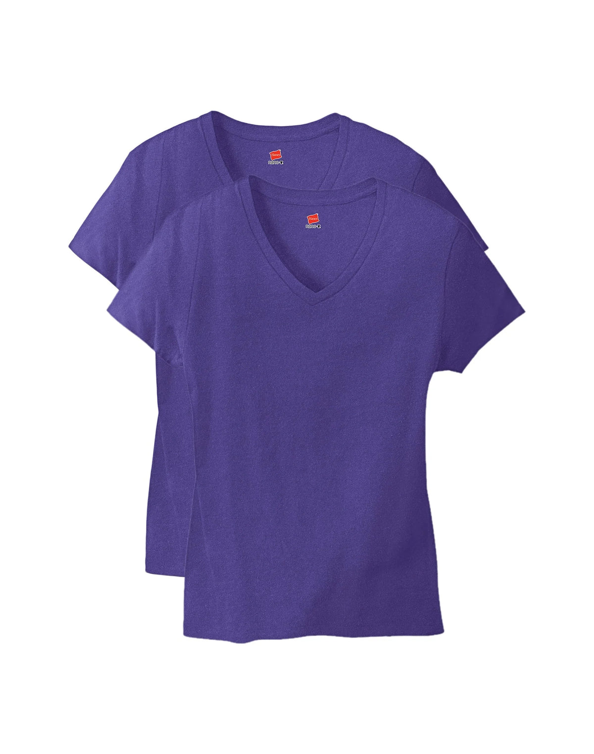Hanes Perfect-T Women's V-Neck Cotton T-Shirt, Value 2-Pack Main image