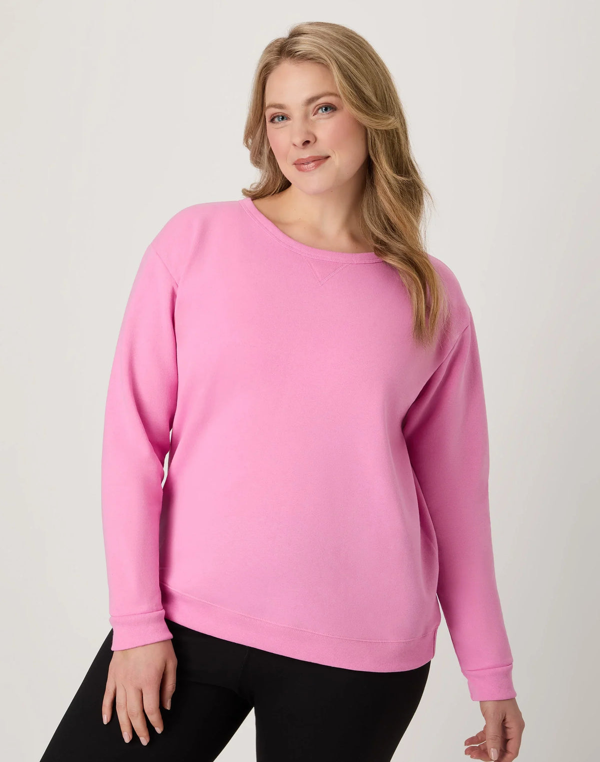 Hanes EcoSmart Women's Fleece Sweatshirt, V-Notch Main image