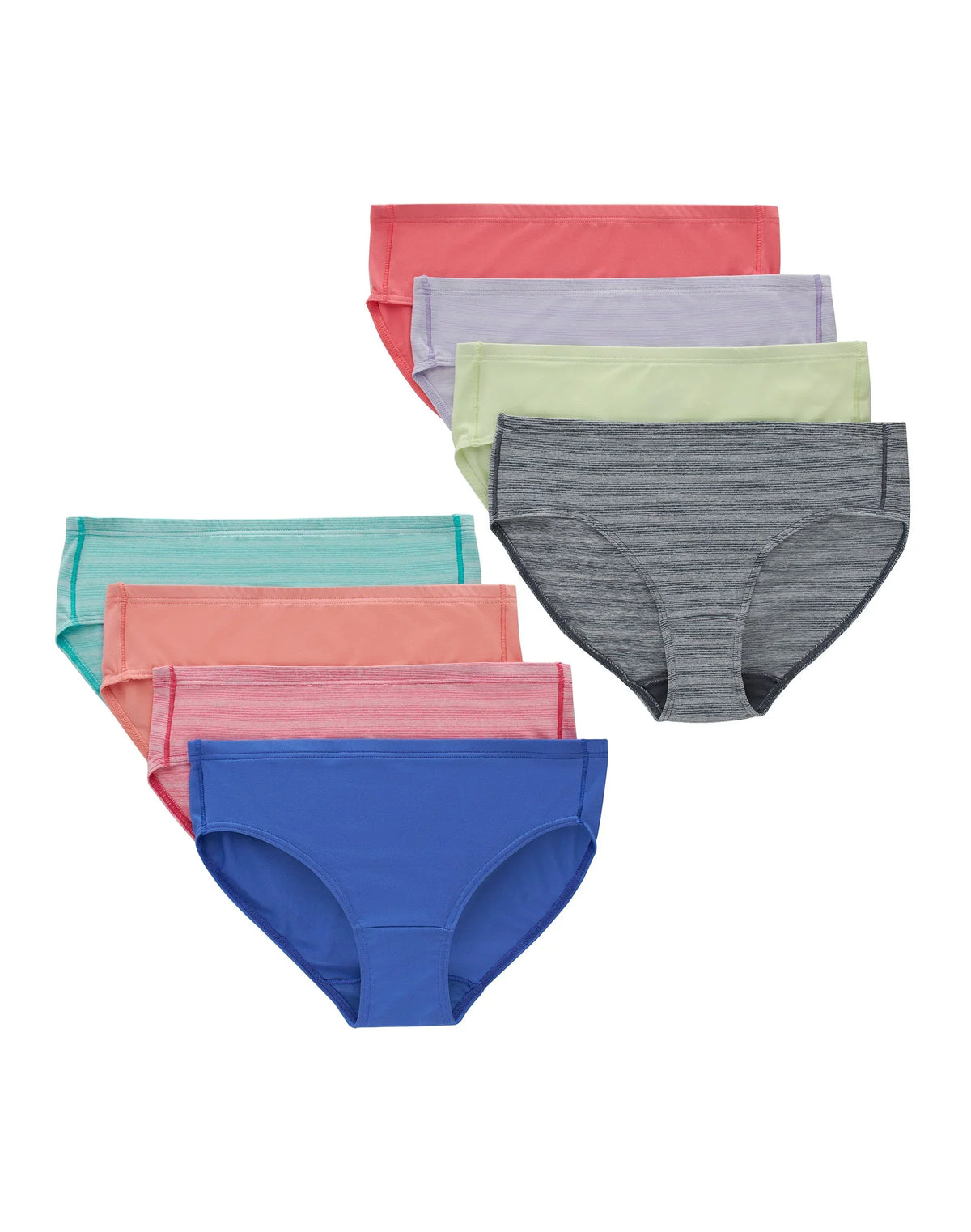 Hanes Pure Comfort Girls' Microfiber Hipster Underwear, 8-Pack Main image