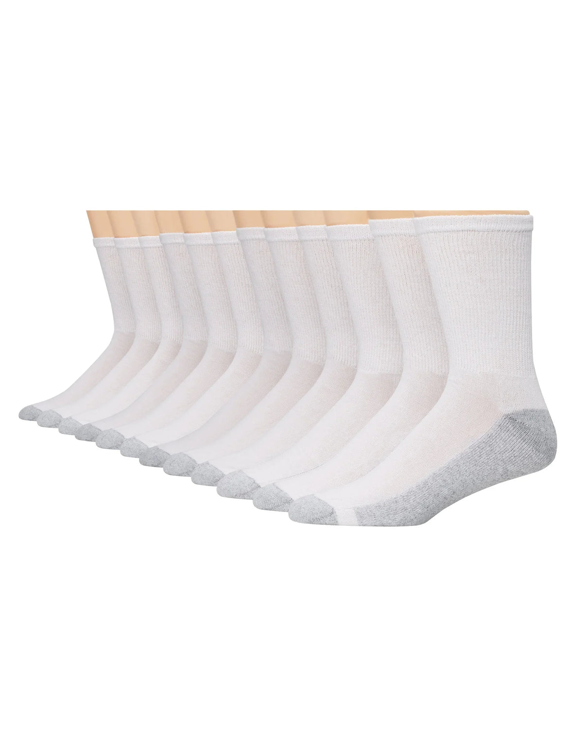 Hanes Double Tough Men's Crew Socks, Shoe Sizes 12-14, 12-Pairs Main image