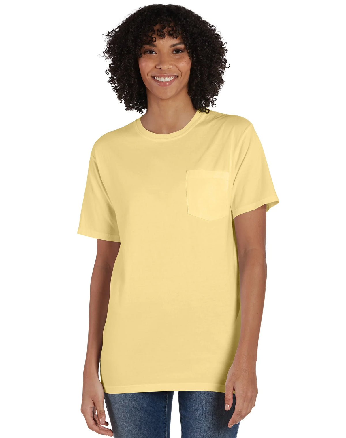 Hanes Unisex Garment Dyed Cotton Pocket T-Shirt Main image