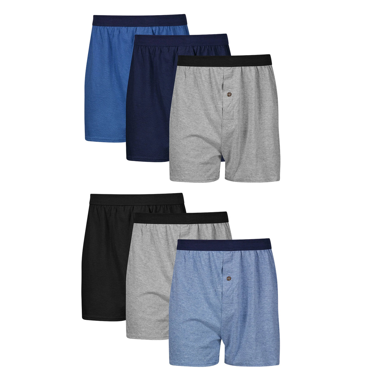 Hanes ComfortSoft Men's Knit Boxer Underwear, Moisture-Wicking, 6-Pack Main image