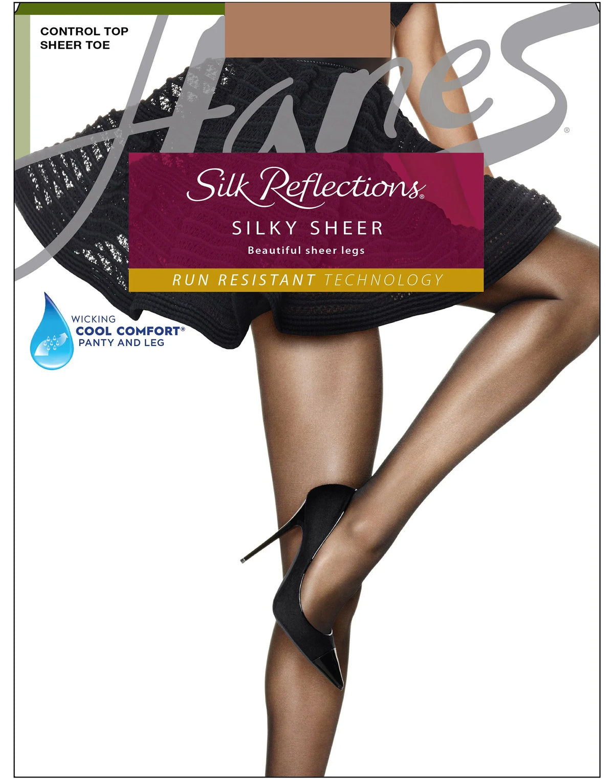 Hanes Silk Reflections Lasting Sheer Pantyhose with Control Top Main image