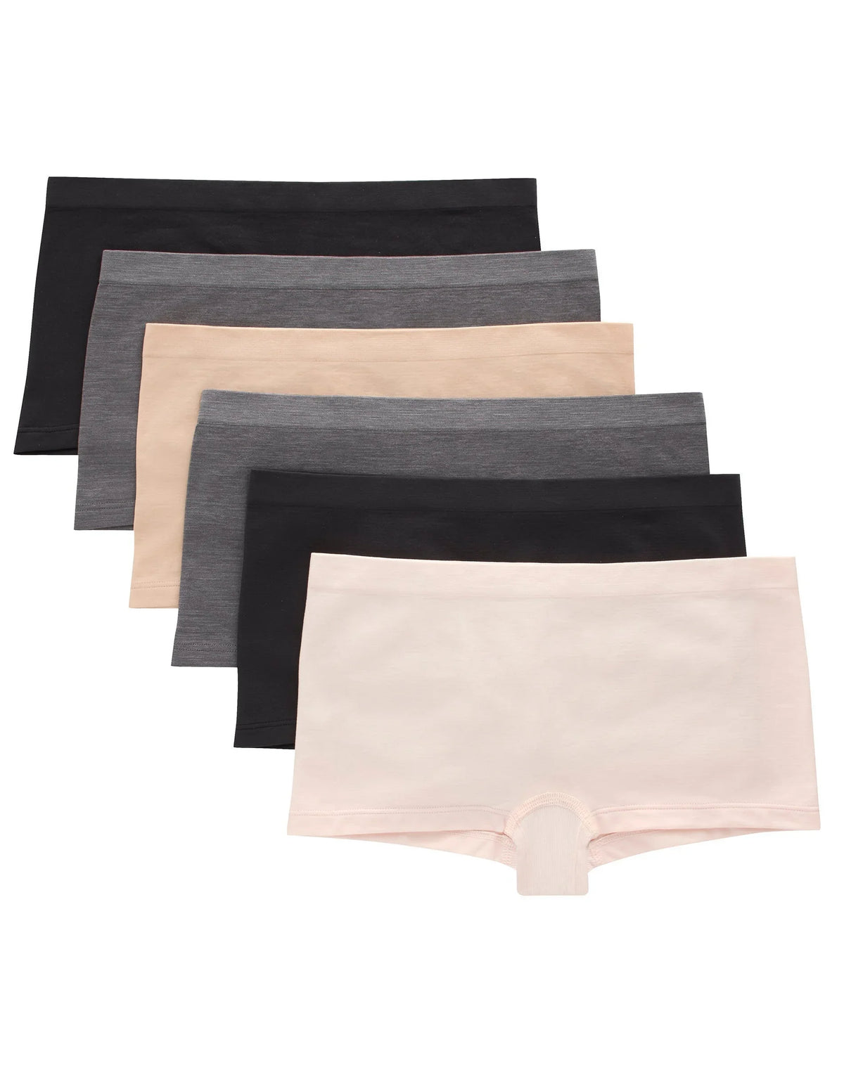 Hanes Girls' Seamless Comfort Tween Boyshorts, 6-Pack Main image
