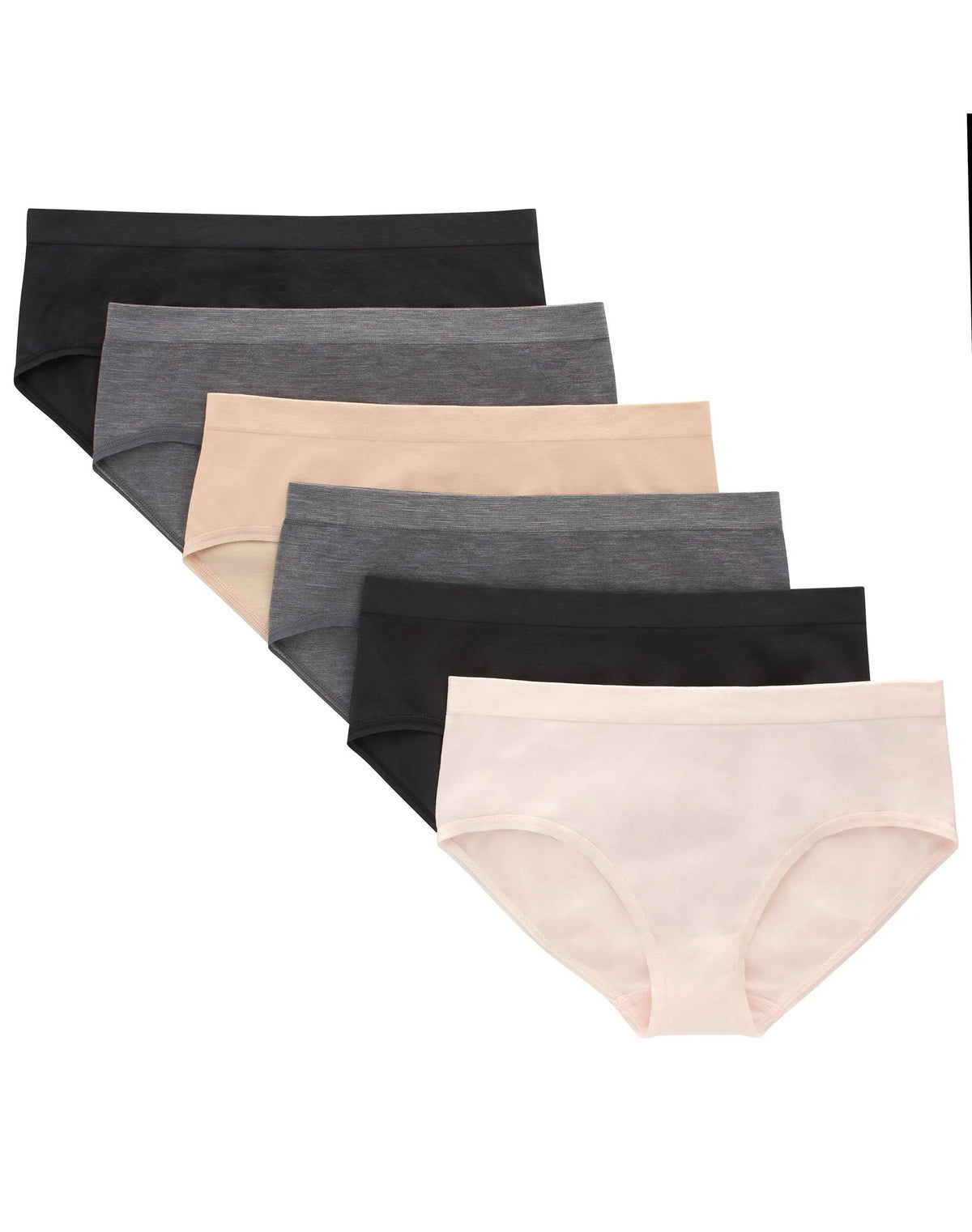 Hanes Seamless Comfort Girls' Hipster Underwear, Assorted Colors, 6-Pack Main image