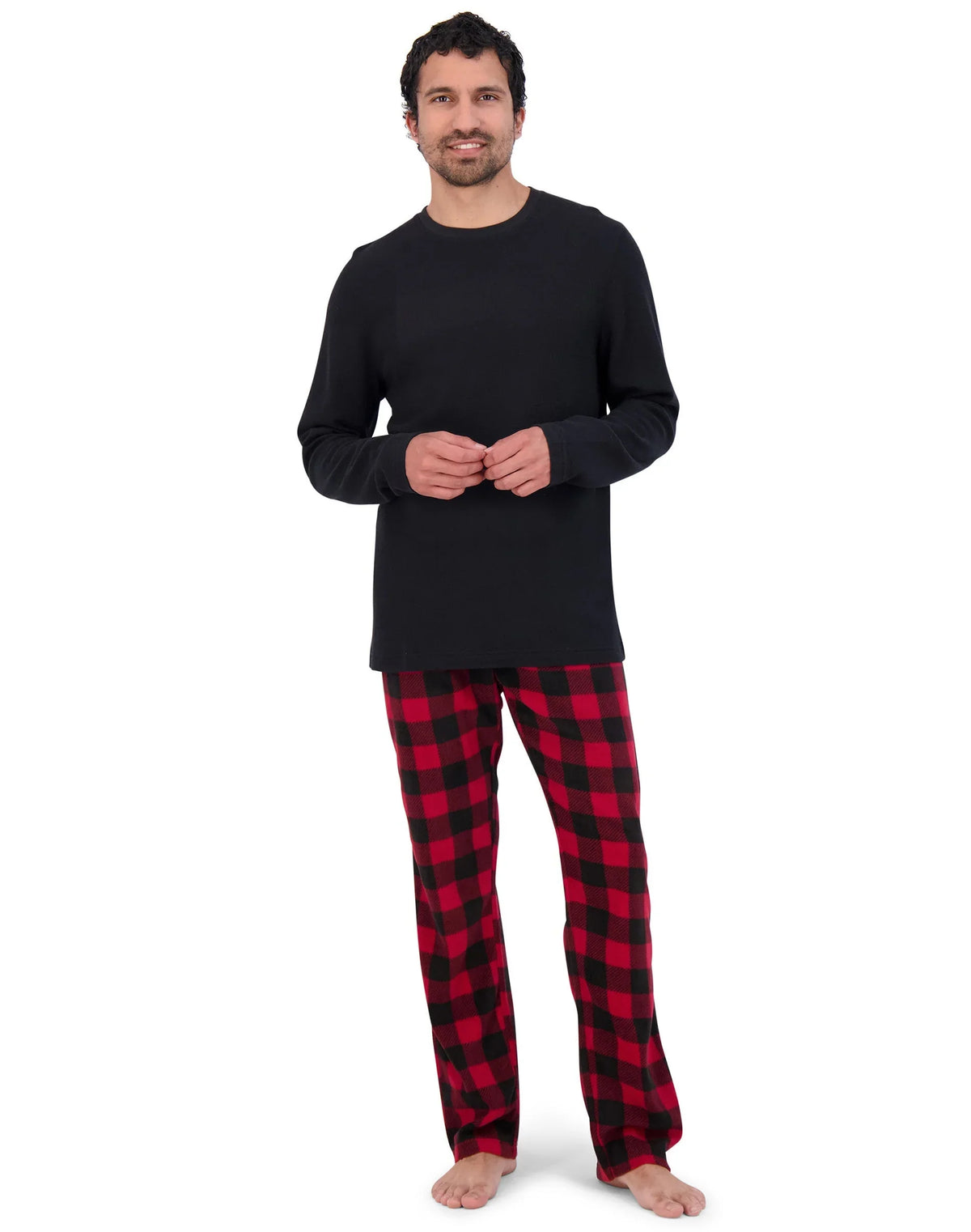 Hanes Men’s Fleece Pajama Set, X-Temp Main image