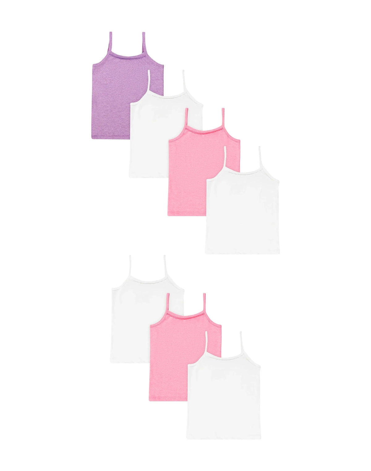 Hanes Toddler Girls' Cami Pack, 7-Pack, Cotton Blend Tank Top Main image