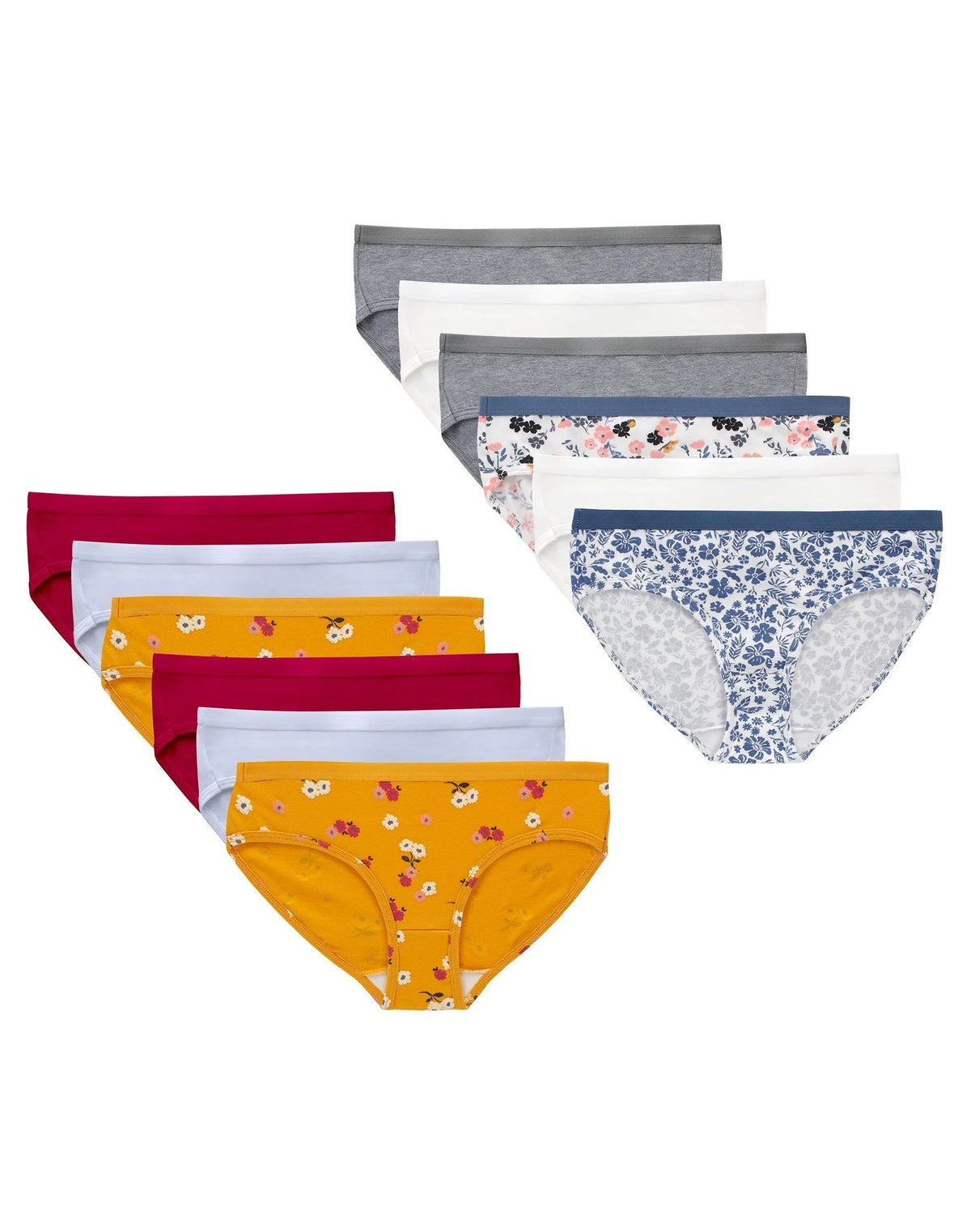 Hanes Girl's Underwear Hipsters, 12-Pack, Cotton-Stretch Main image