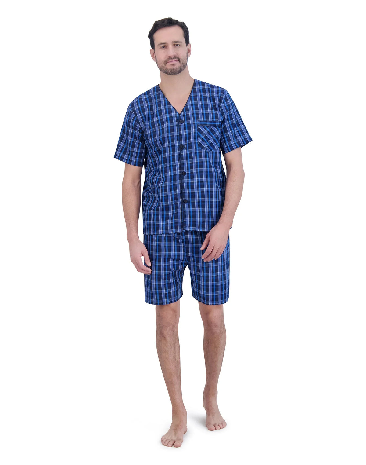 Hanes Men’s Pajama Shorts Set, Woven Cotton Blend Main image