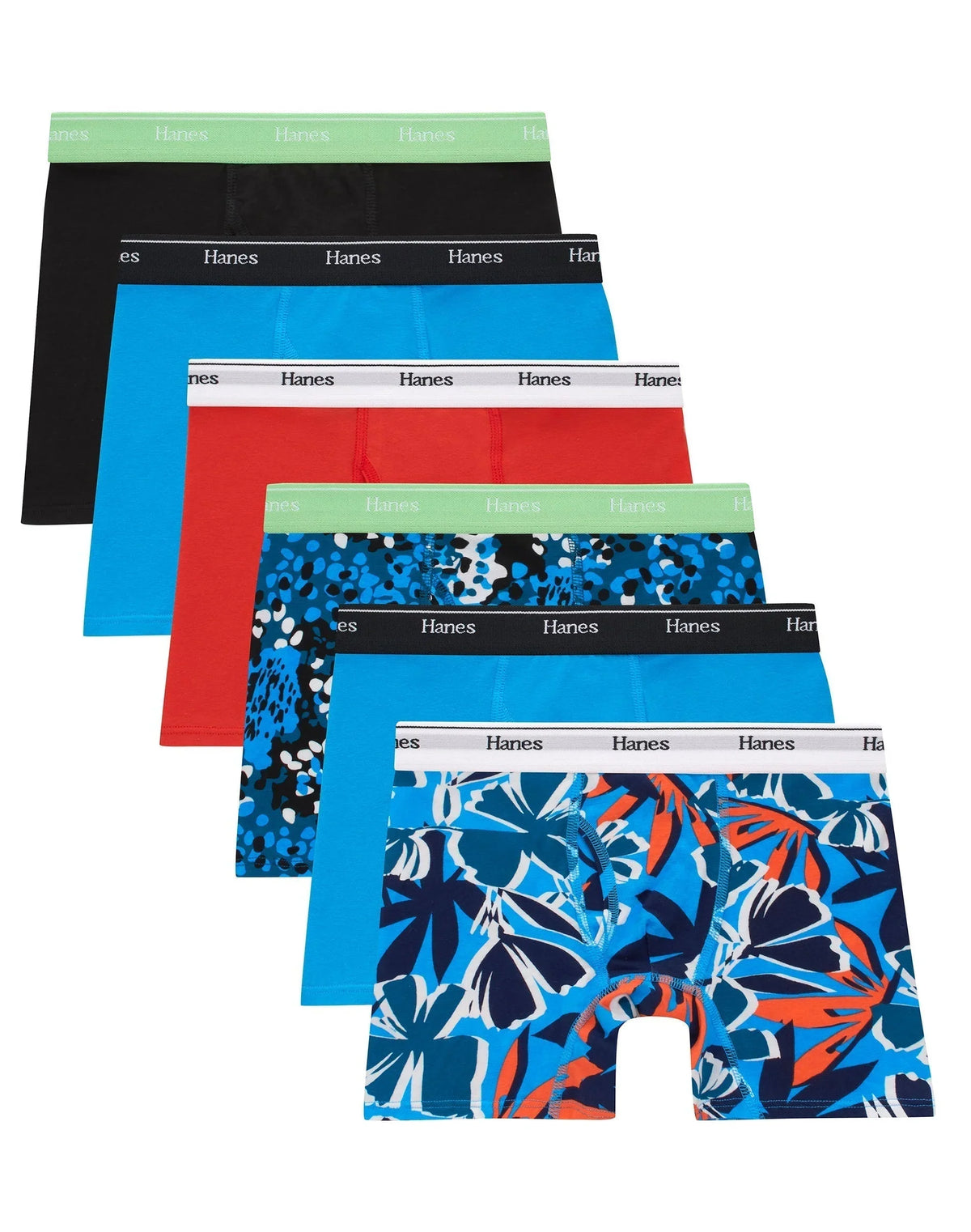 Hanes Boys' Underwear Boxer Briefs, 6-Pack, Cotton Stretch Main image