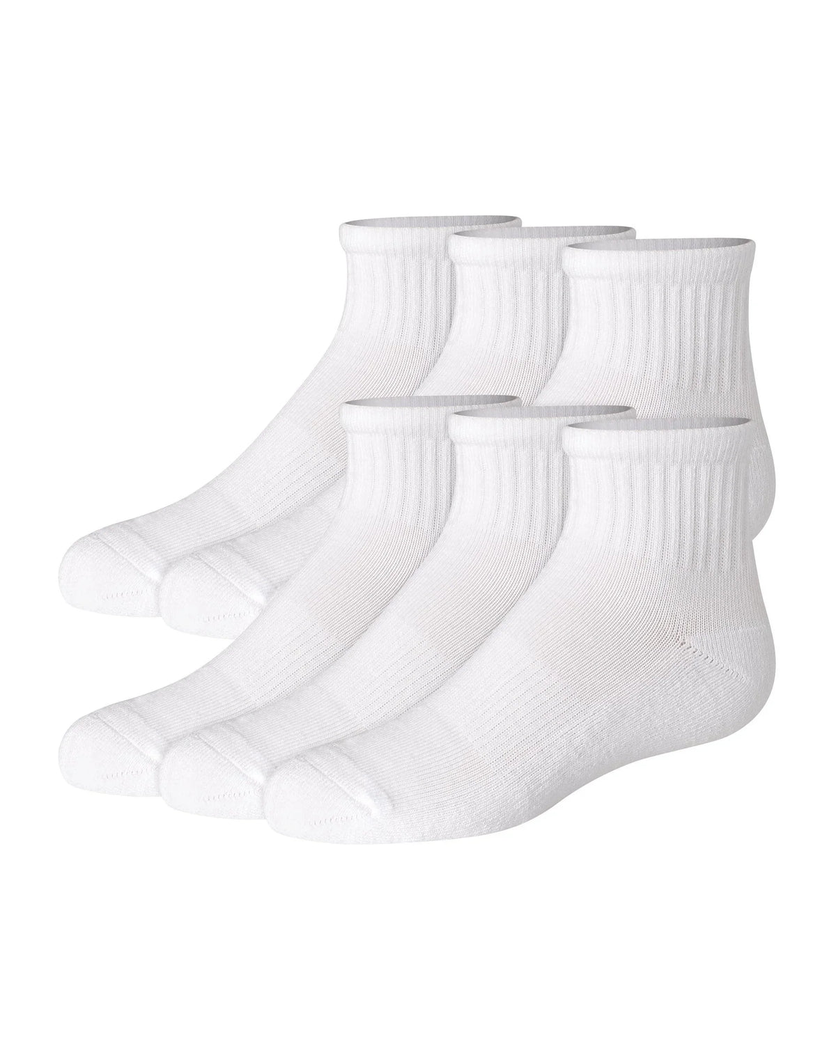 Hanes Pure Comfort Girls' Organic Cotton Ankle Socks, 6-Pairs Main image