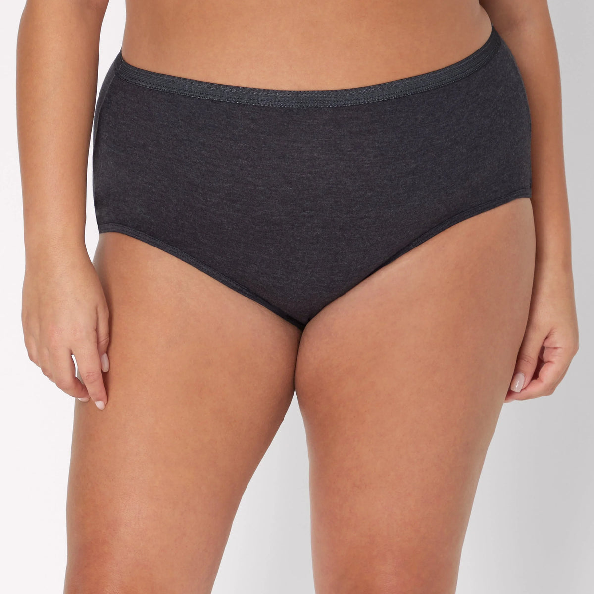 Hanes Just My Size Women's Cotton High Brief Underwear, 6-Pack (Plus Size) Main image