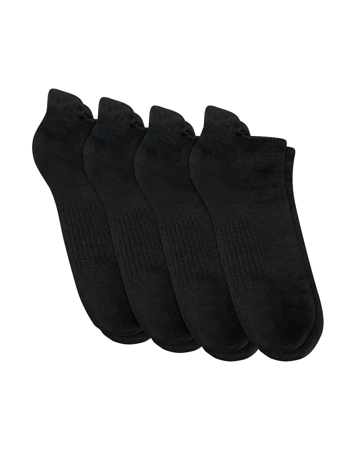Hanes Moves Men's No-Show Socks Pack, 4-Pair Pack, 360 Stretch, Lightweight, Moisture Wicking