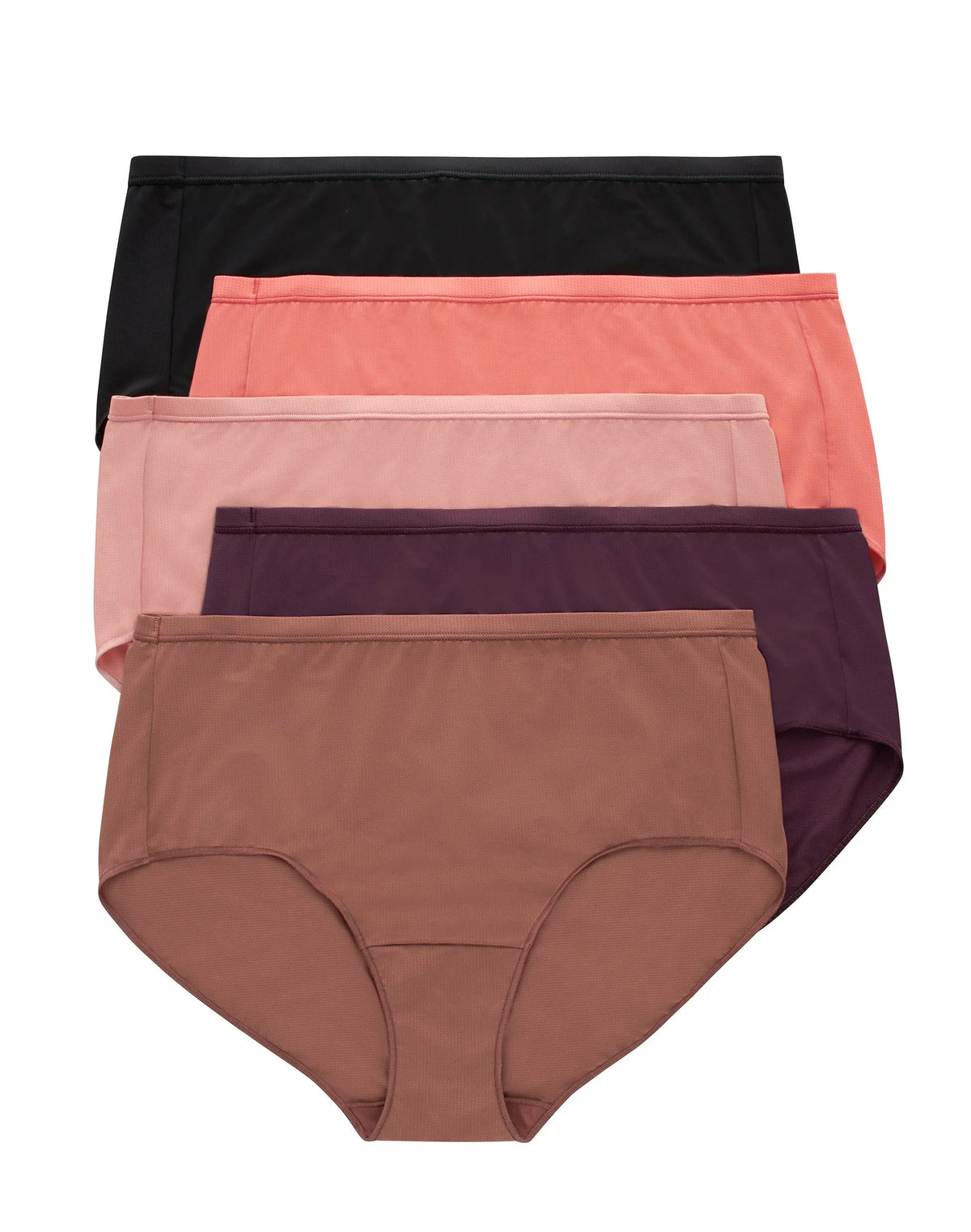 Hanes Just My Size Women's Breathable Mesh Brief Underwear, 5-Pack (Plus Size) Main image