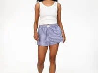 Hanes Originals Women's Comfywear Pajama Set, Sleep Top & Woven Shorts, Loungewear Secondary image