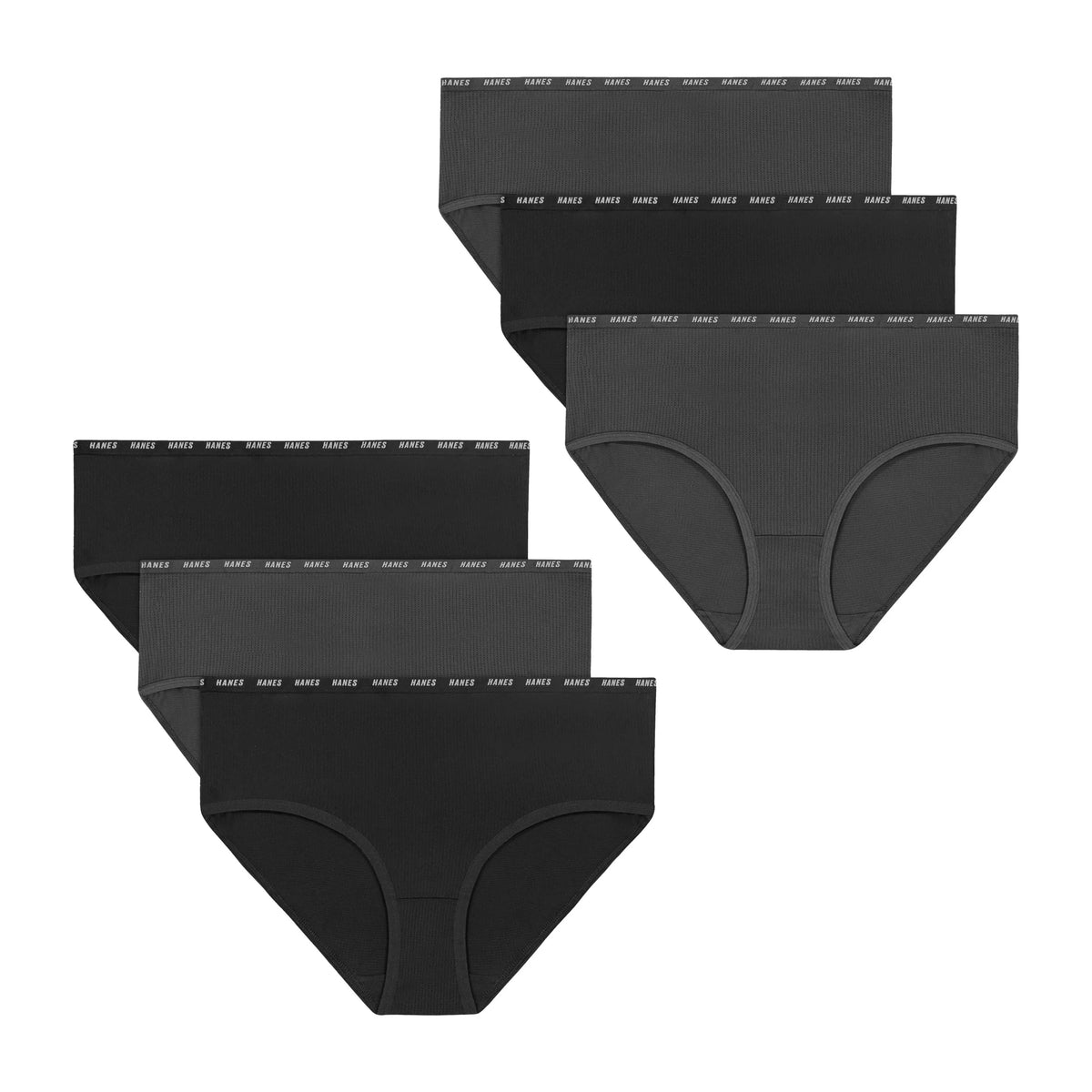 Hanes Moves Girls' Underwear Briefs, 6-Pack, Anti-Odor, X-Temp, Moisture Wicking Main image