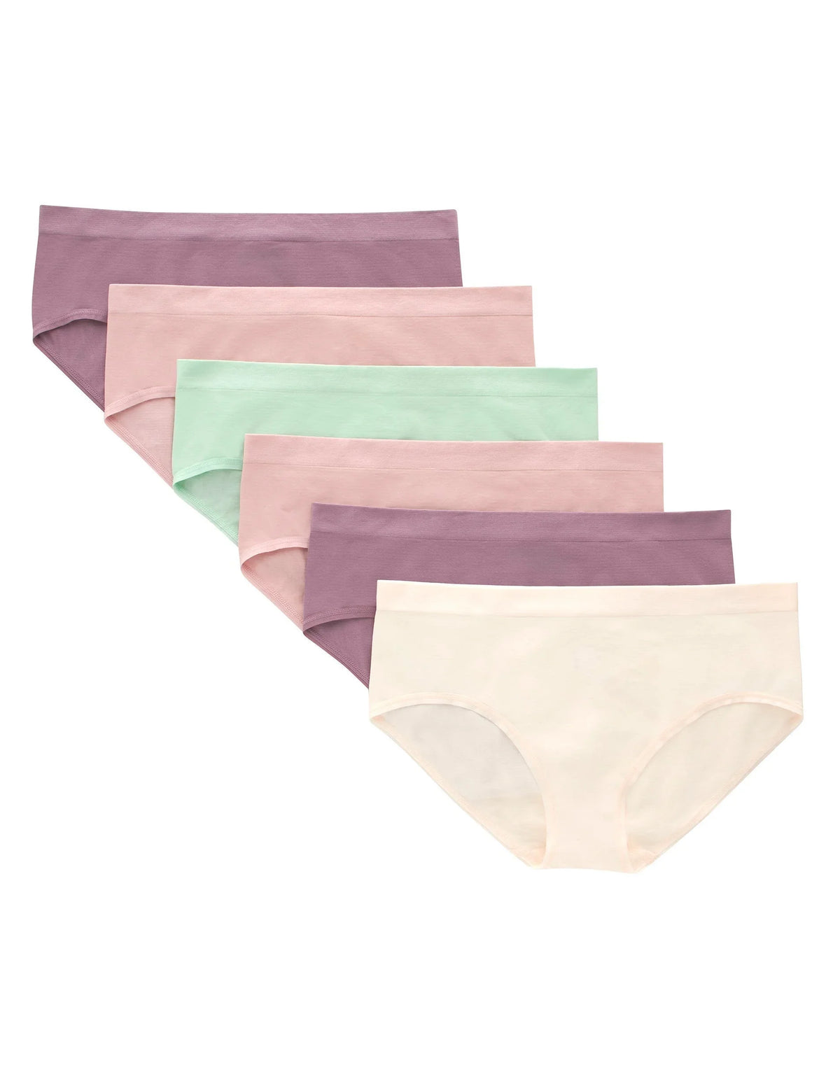Hanes Seamless Comfort Girls' Hipster Underwear, Fashion Assorted, 6-Pack Main image