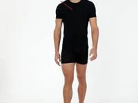Hanes Perfect Flex Men's Tee, Black Crewneck Undershirt, 1-Pack Secondary image