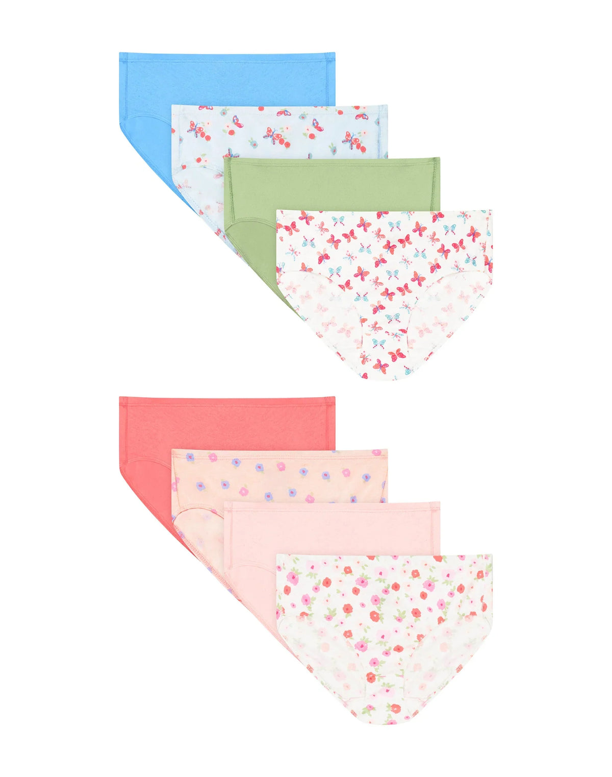 Hanes Ultimate Pure Comfort Girls' Brief Underwear, Cotton, 8-Pack Main image