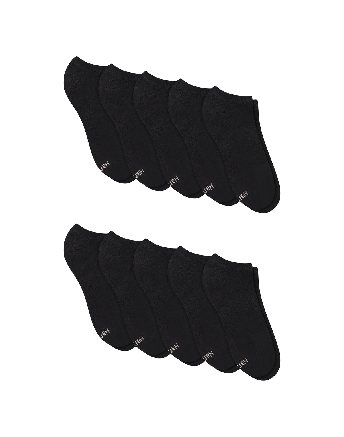 Hanes Women's Athletic Low Cut Socks, Full Sole Cushion, Extended Sizes, 10-Pairs