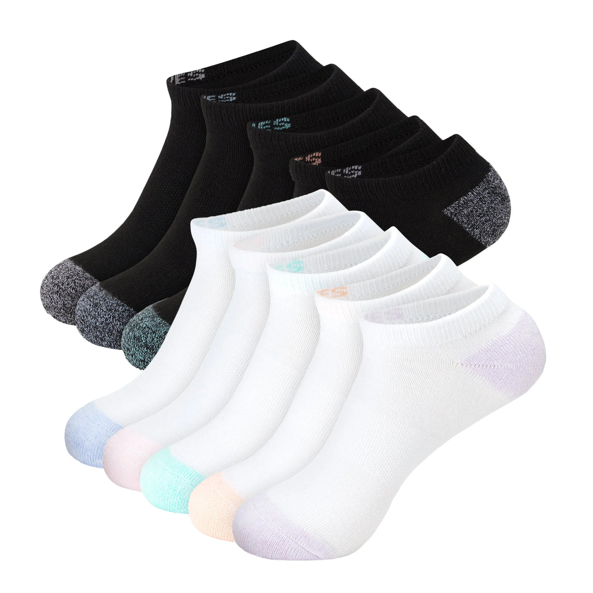 Hanes Moves Women’s No Show Socks, X-Temp, Shoe Size 5-9, 10-Pairs Main image