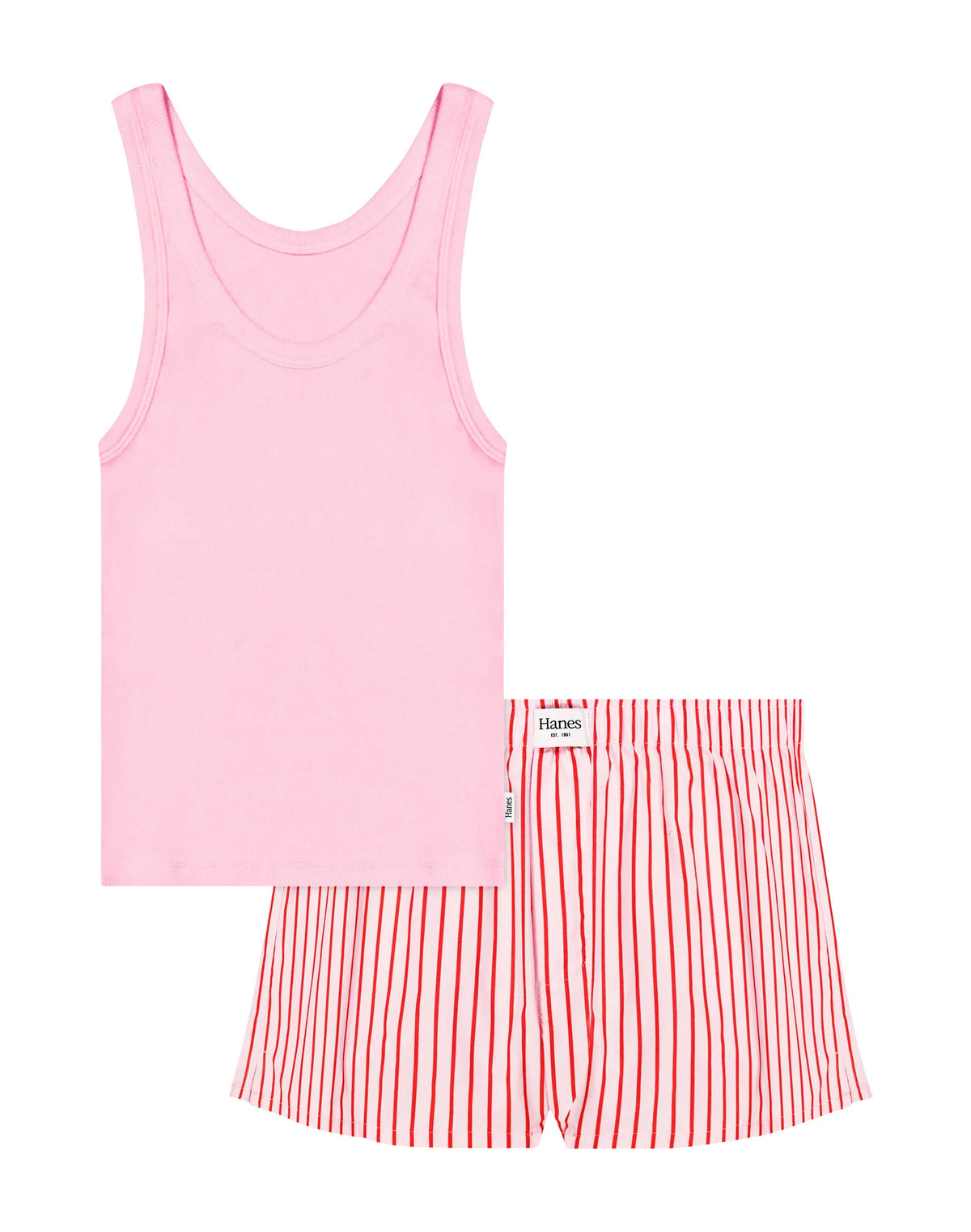 Hanes Originals Women's Comfywear Pajama Set, Sleep Top & Woven Shorts, Loungewear Main image