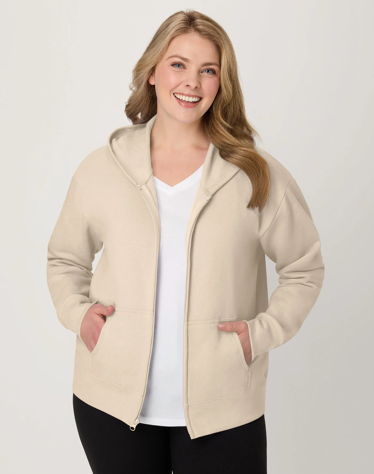 Hanes Just My Size EcoSmart Women's Full-Zip Fleece Hoodie (Plus Size) Main image
