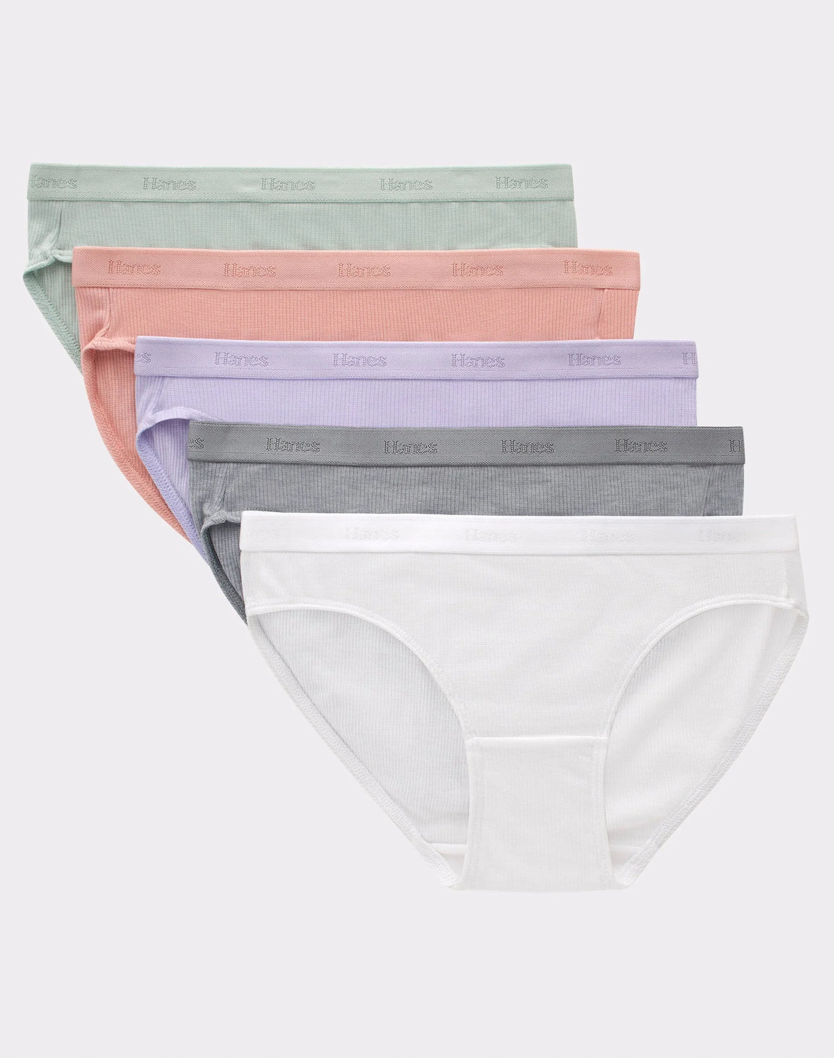 Hanes Originals Girls' SuperSoft Bikini Underwear, 5-Pack Main image