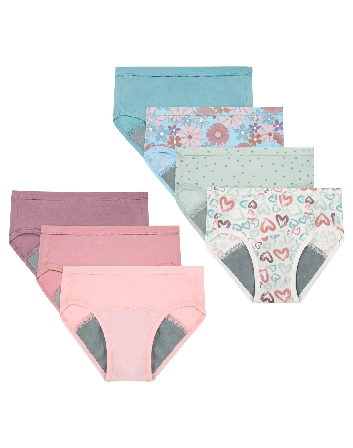 Hanes Girl's Potty Trainer Underwear Briefs, 7-Pack, Light Leak Protection Main image