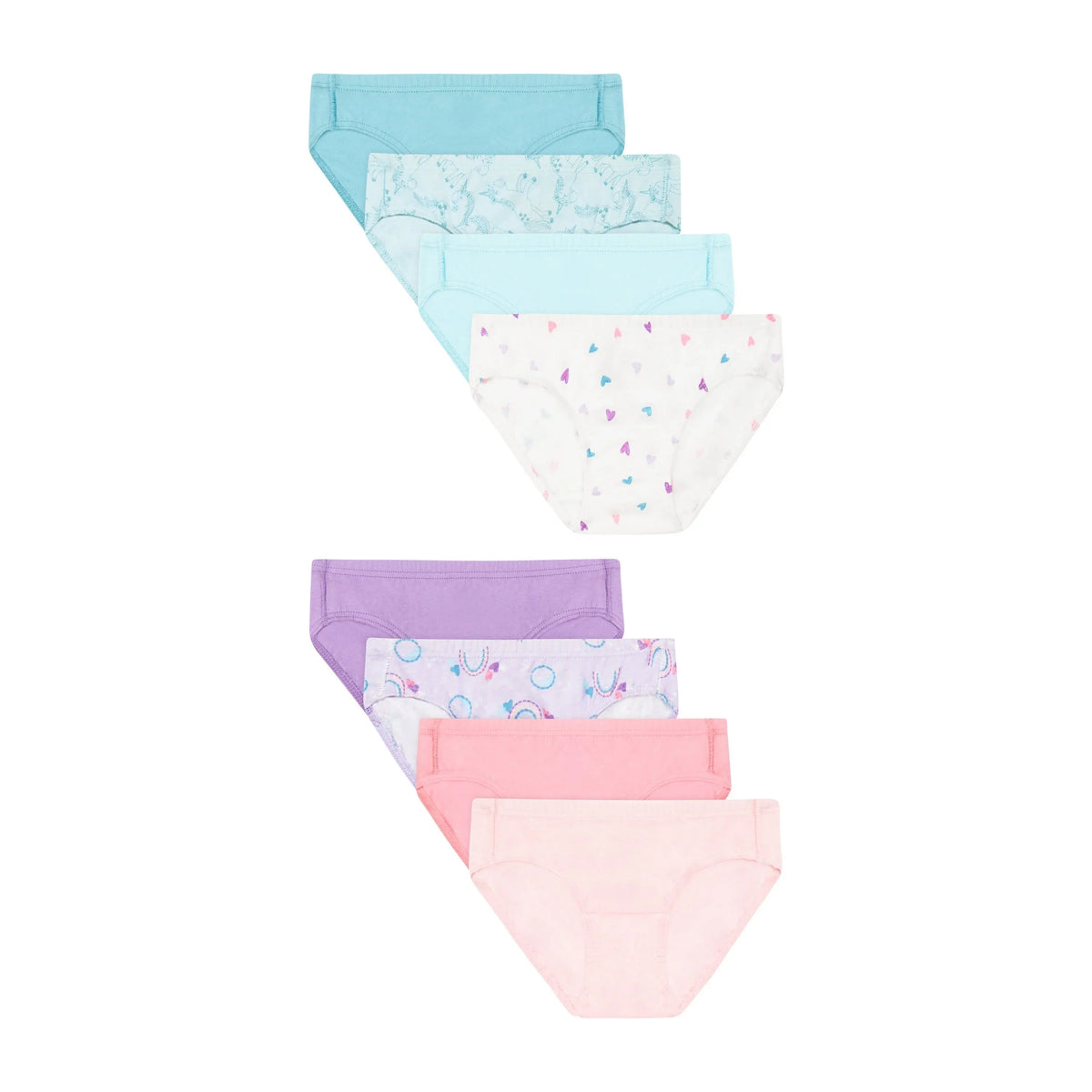 Hanes Pure Comfort Toddler Girls' Underwear Hipsters, 8-Pack, Organic Cotton Main image