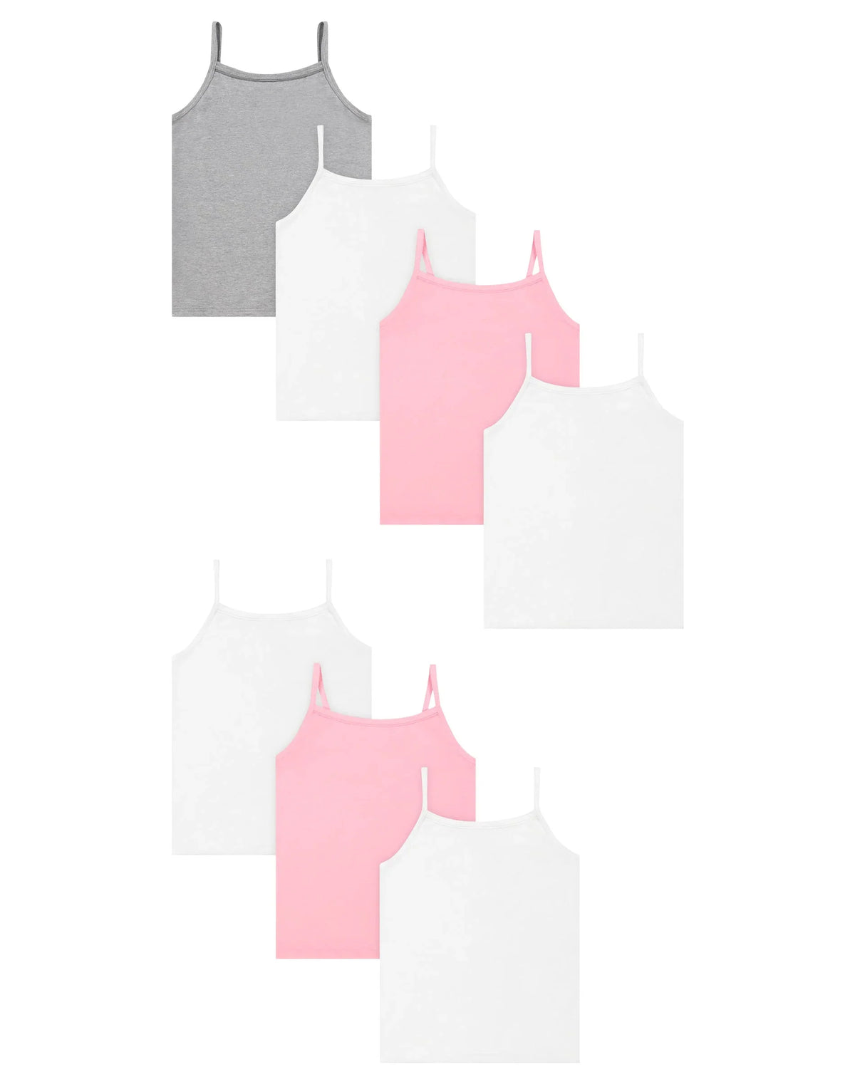 Hanes Girls' Tank Top Cami Pack, 7-Pack, Breathable Cotton Blend Tank Main image