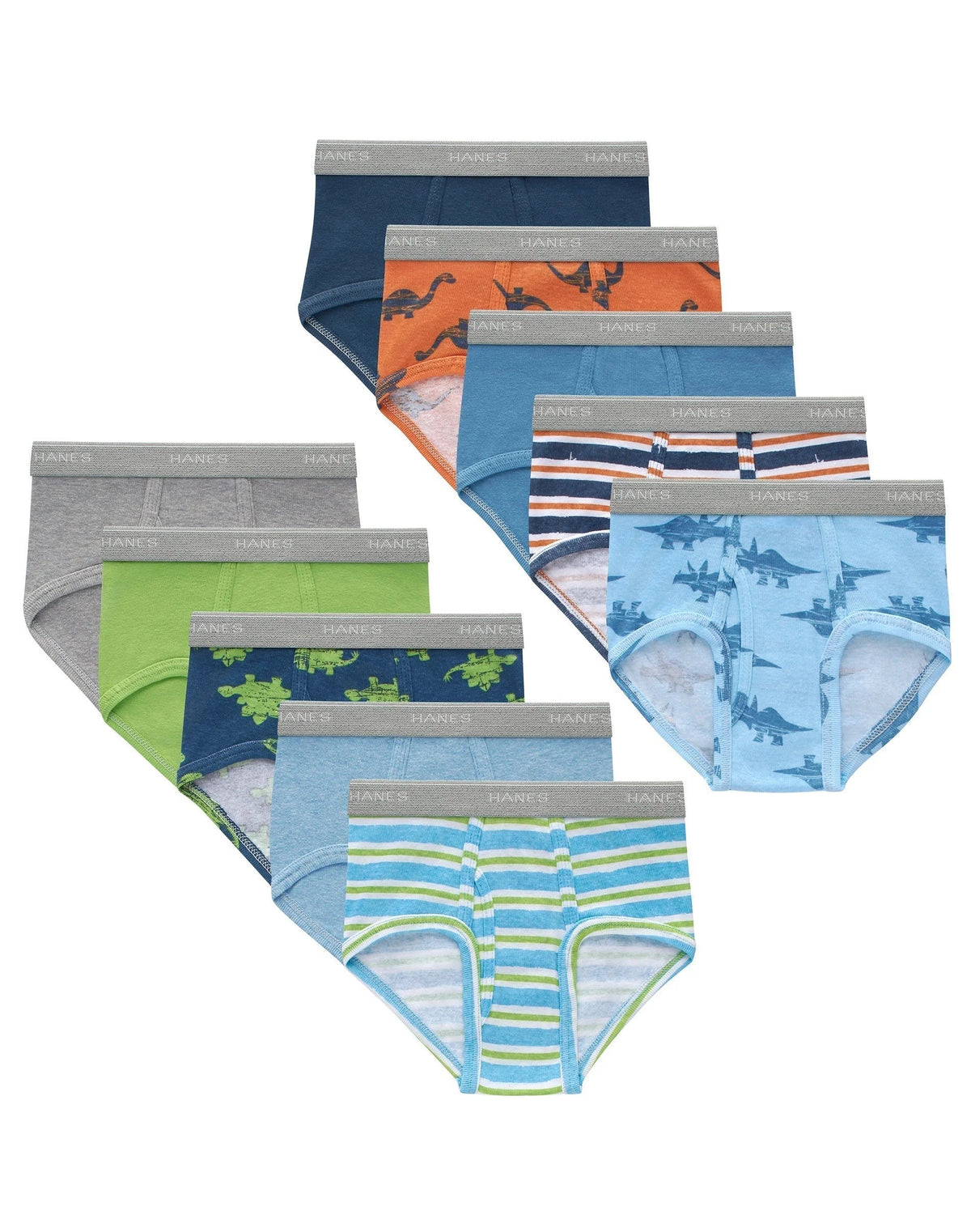 Hanes Toddler Boys' Boxer Underwear Brief, 10-Pack, Cotton Main image
