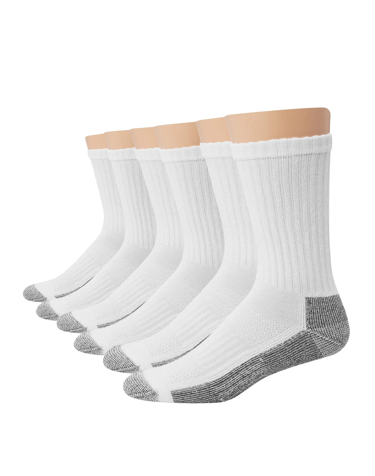 Hanes Double Tough Men's Work Crew Socks, Shoe Sizes 12-14, 6-Pairs Main image