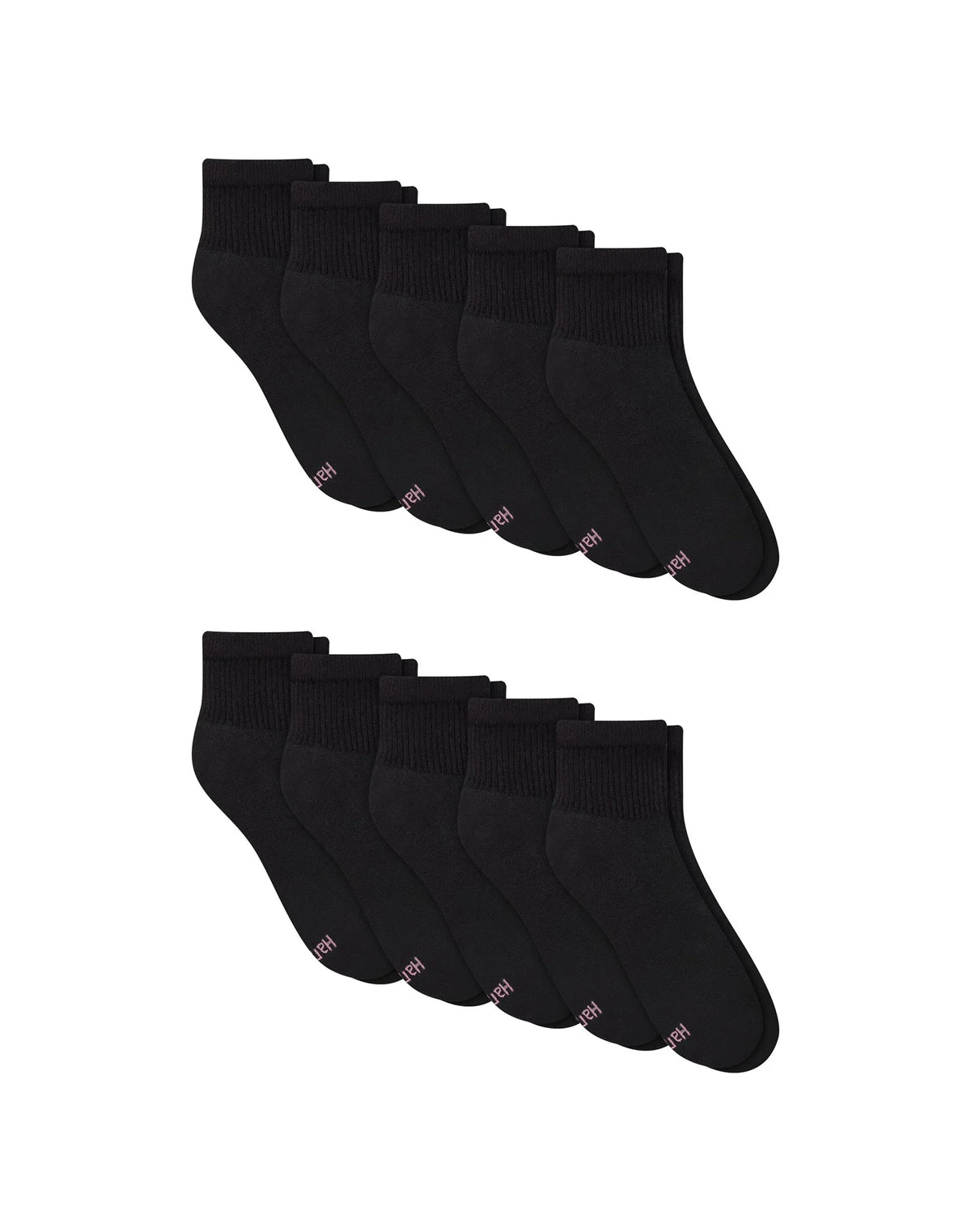 Hanes Women's Athletic Ankle Socks, Full Sole Cushion, 10-Pairs Main image